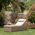 Hampshire Round Wicker Rattan Sun Lounger, Natural