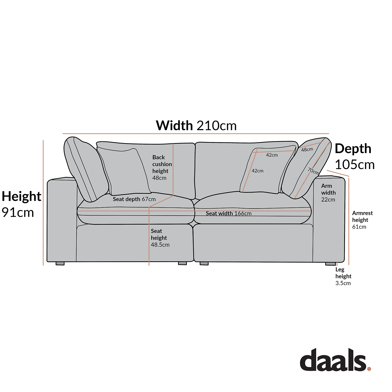 Lutyens Oatmeal Weave Fabric Modular Sofa, 2-Piece