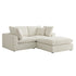 Lutyens Beige Linen Blend Modular Sofa, 2-Piece Chaise