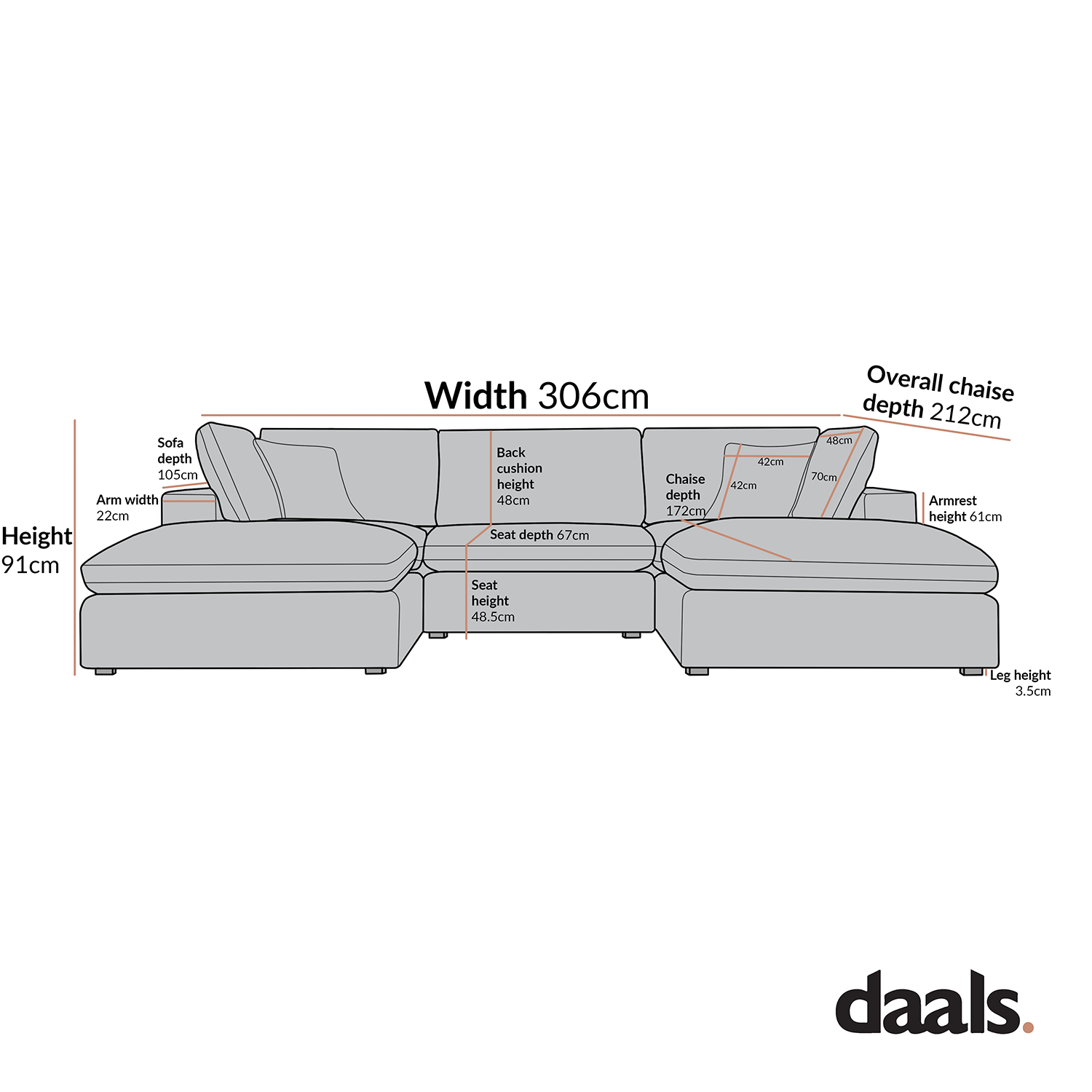 Lutyens Beige Linen Blend Modular Sofa, 5-Piece U-Shape Set