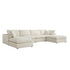 Lutyens Beige Linen Blend Modular Sofa, 6-Piece U-Shape Set