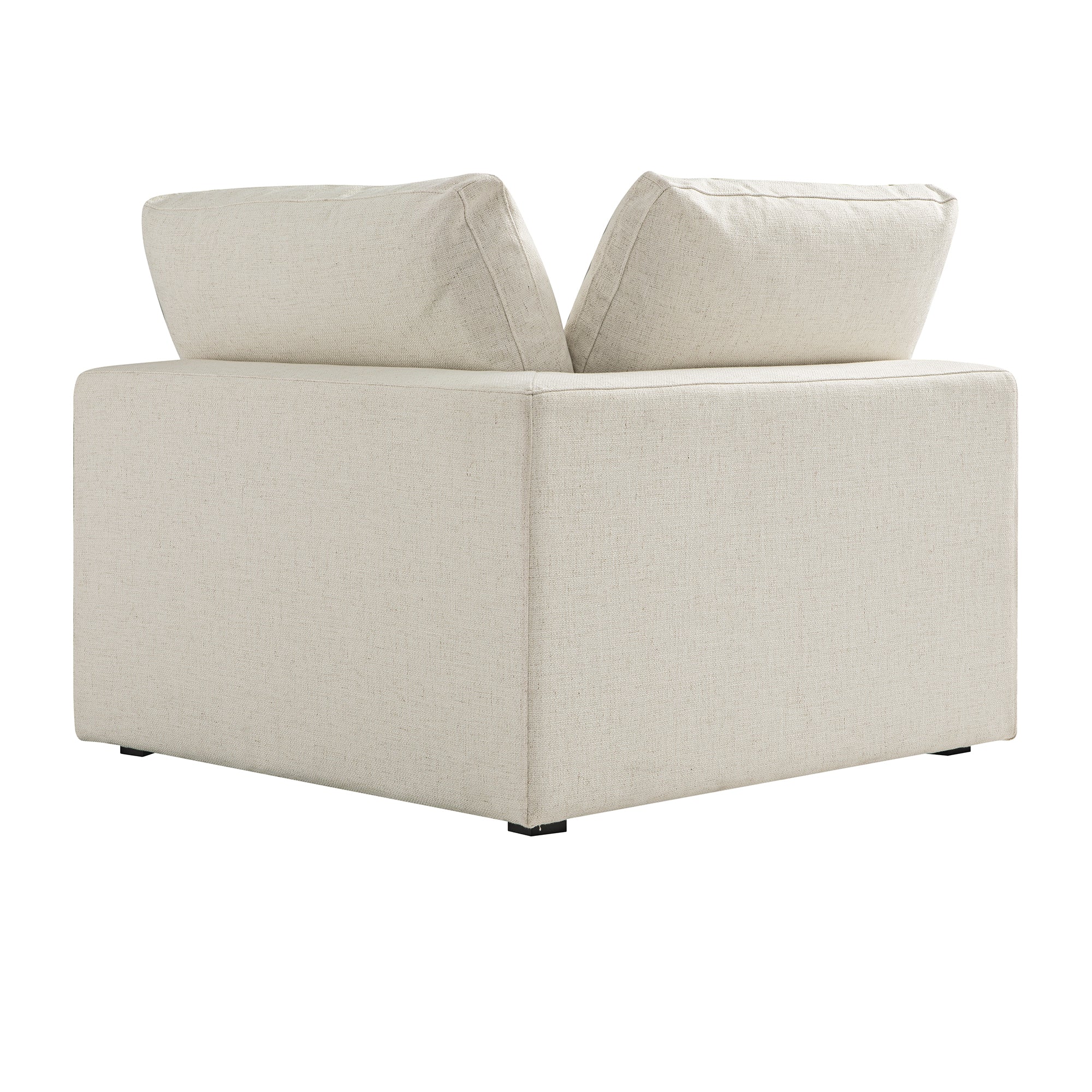 Lutyens Beige Linen Blend Modular Sofa, Corner Unit