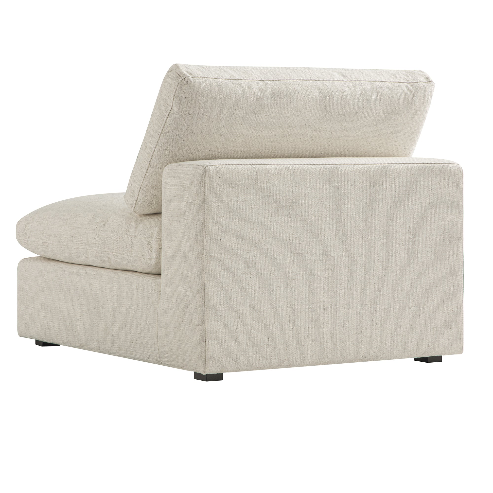 Lutyens Beige Linen Blend Modular Sofa, Armless Seat