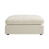 Lutyens Beige Linen Blend Modular Sofa, Stool