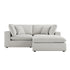 Lutyens Light Grey Linen Blend Modular Sofa, 2-Piece Chaise