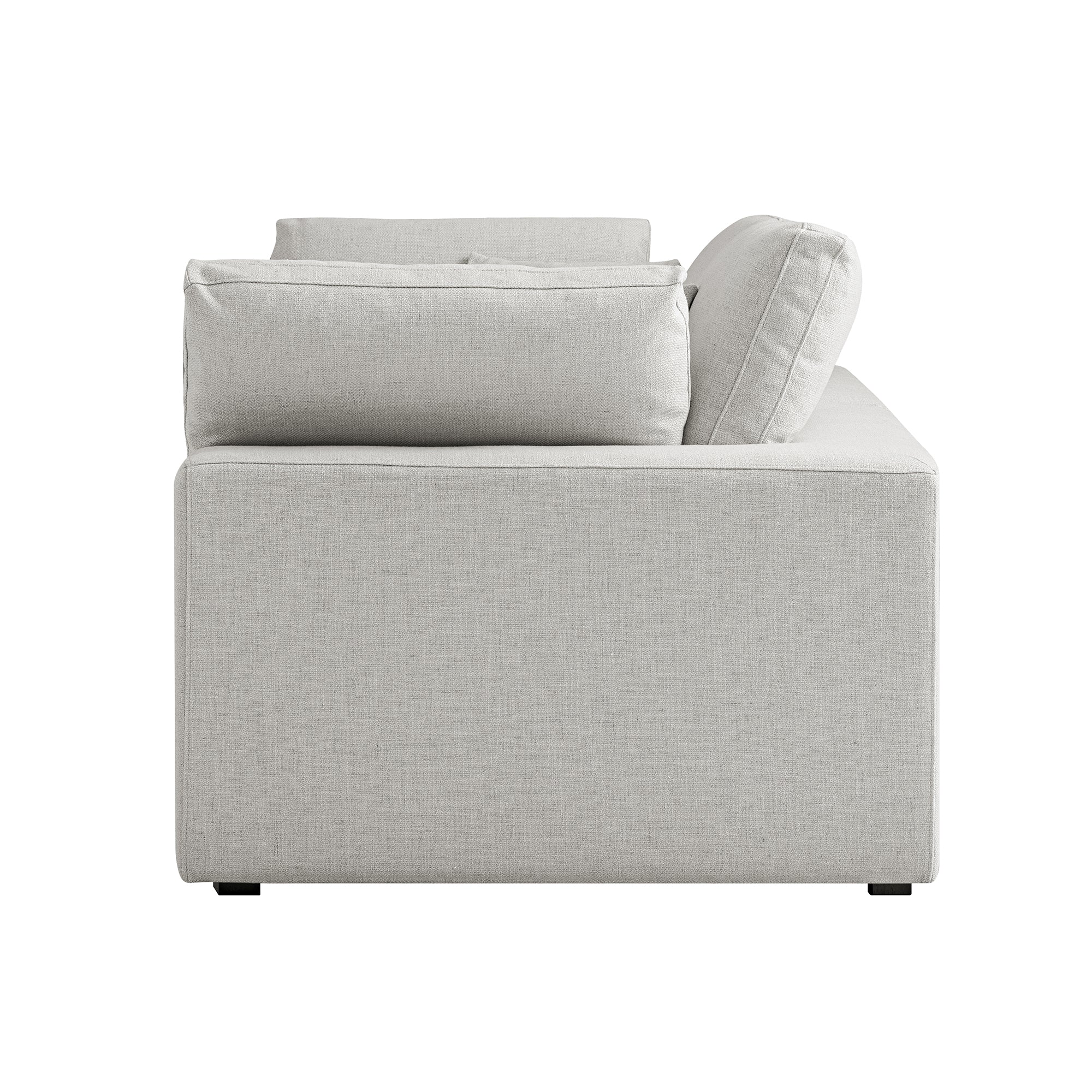 Lutyens Light Grey Linen Blend Modular Sofa, 2-Piece