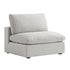 Lutyens Light Grey Linen Blend Modular Sofa, Armless Seat