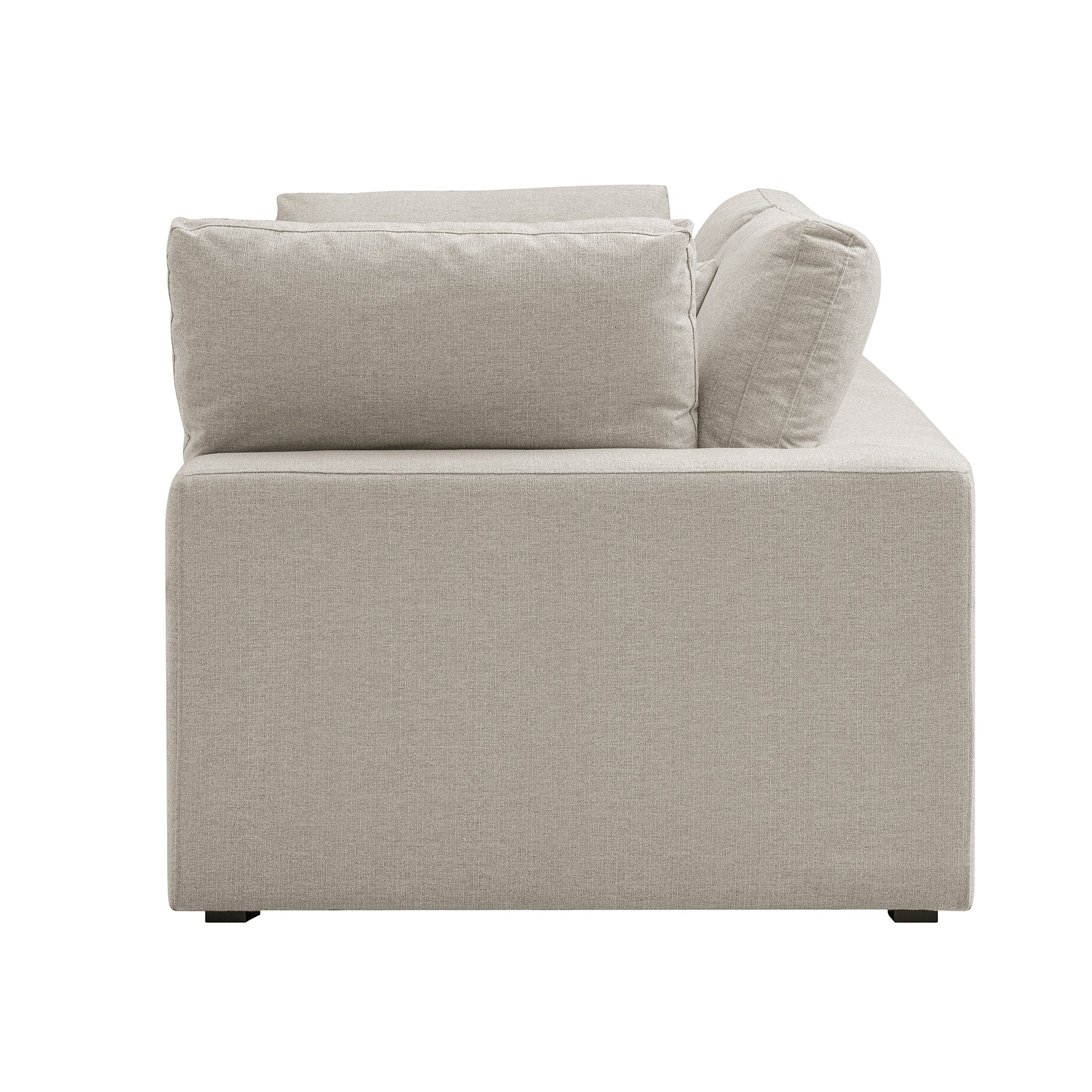 Lutyens Oatmeal Weave Fabric Modular Sofa, 2-Piece