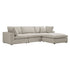 Lutyens Oatmeal Weave Fabric Modular Sofa, 3-Piece Chaise