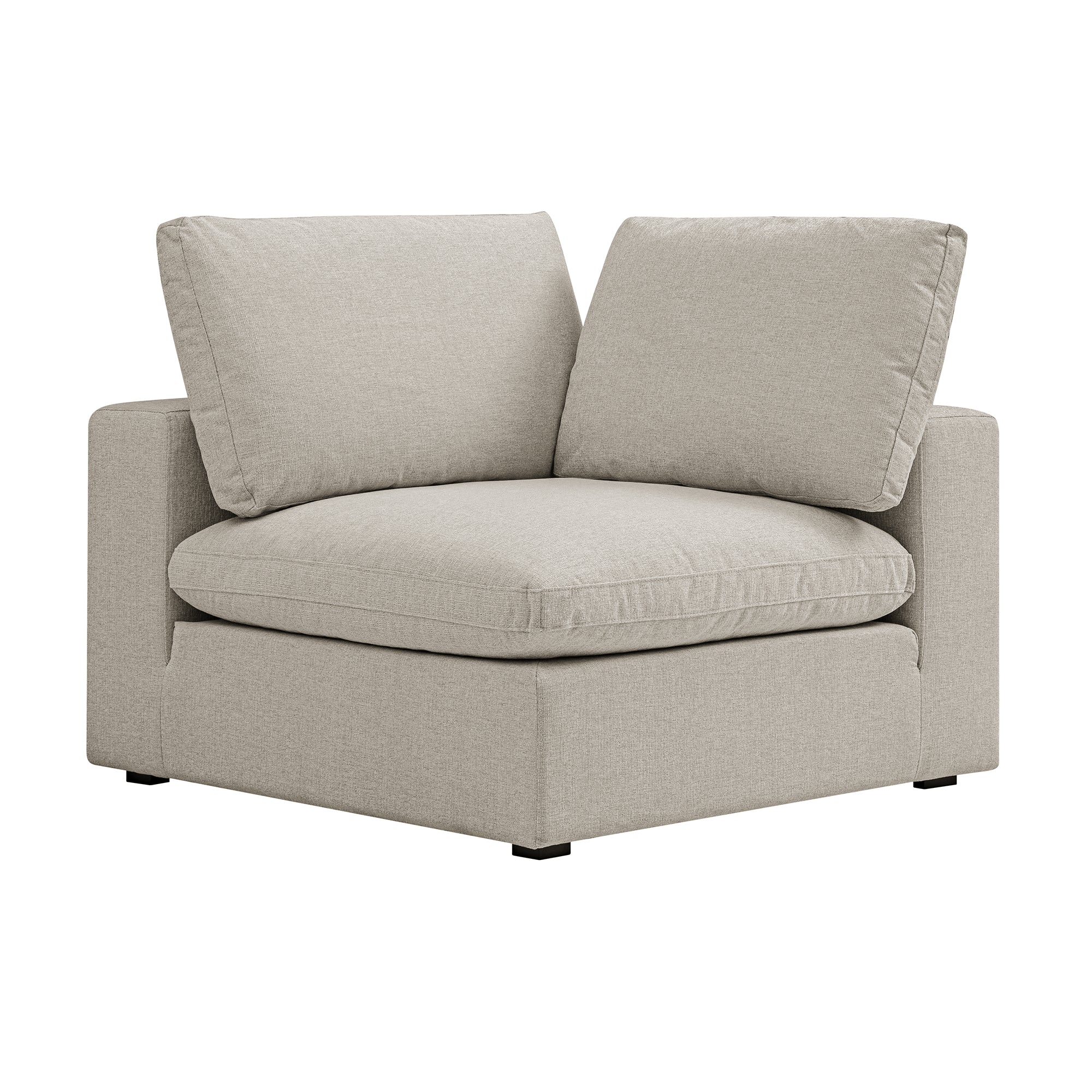 Lutyens Oatmeal Weave Fabric Modular Sofa, Corner Unit