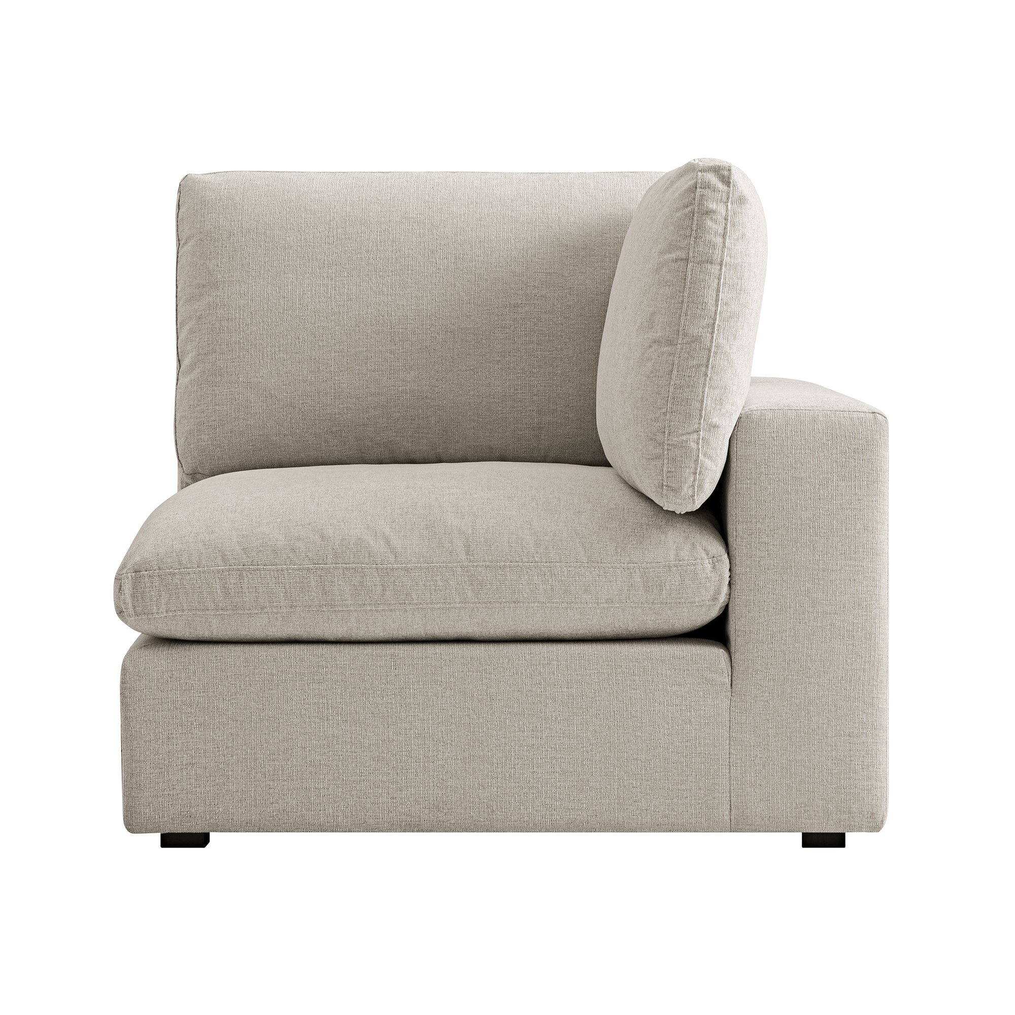 Lutyens Oatmeal Weave Fabric Modular Sofa, Corner Unit