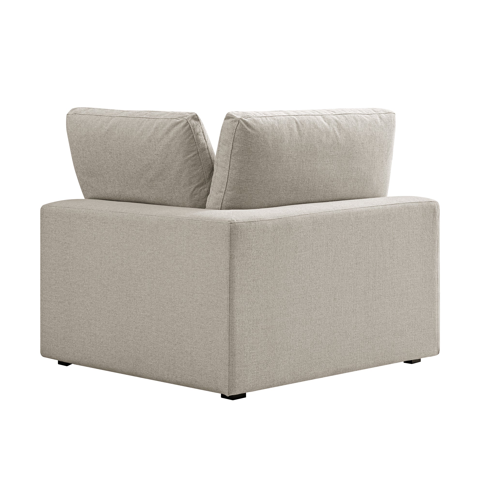 Lutyens Oatmeal Weave Fabric Modular Sofa, Corner Unit