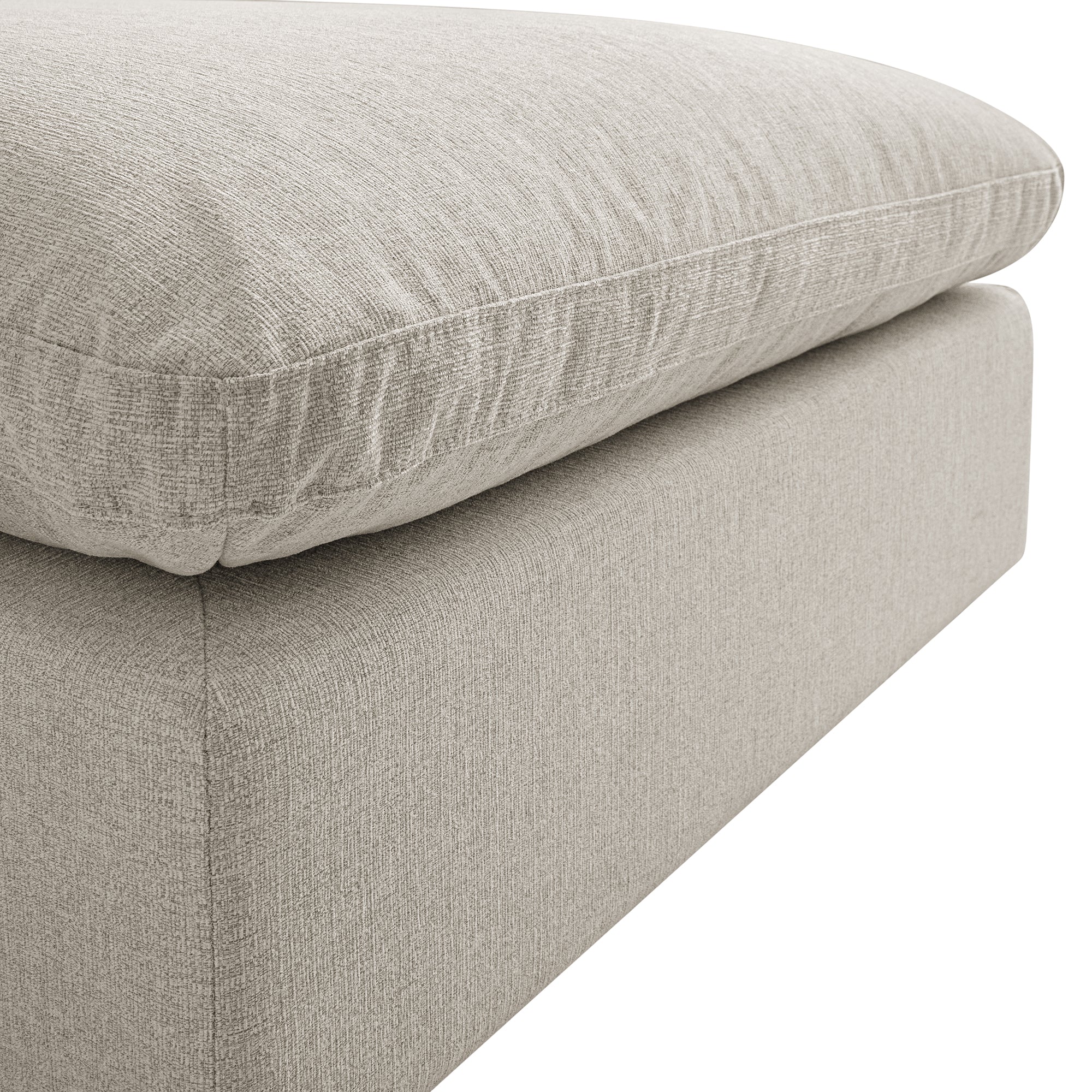 Lutyens Oatmeal Weave Fabric Modular Sofa, 2-Piece