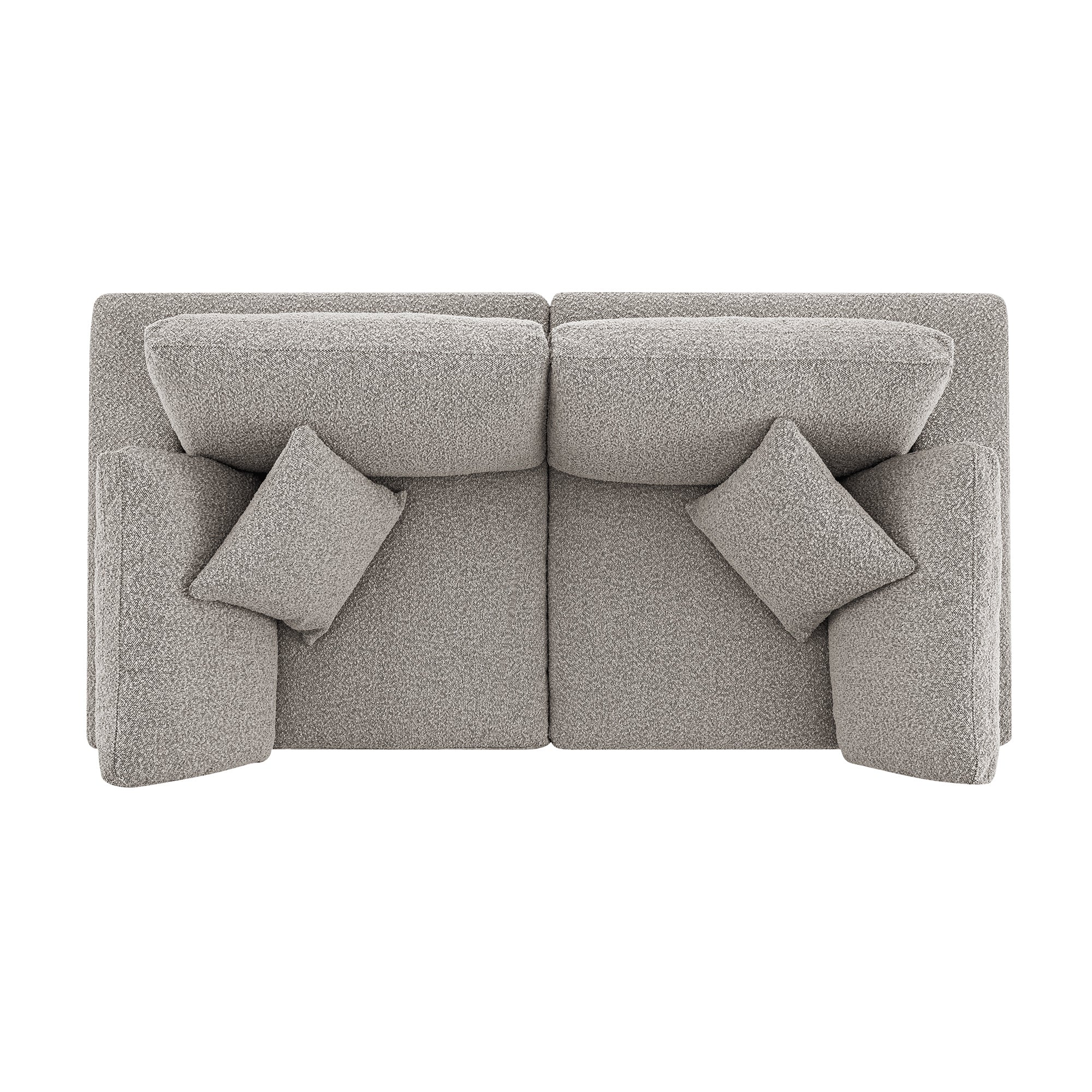 Lutyens Taupe Boucle Modular Sofa, 2-Piece