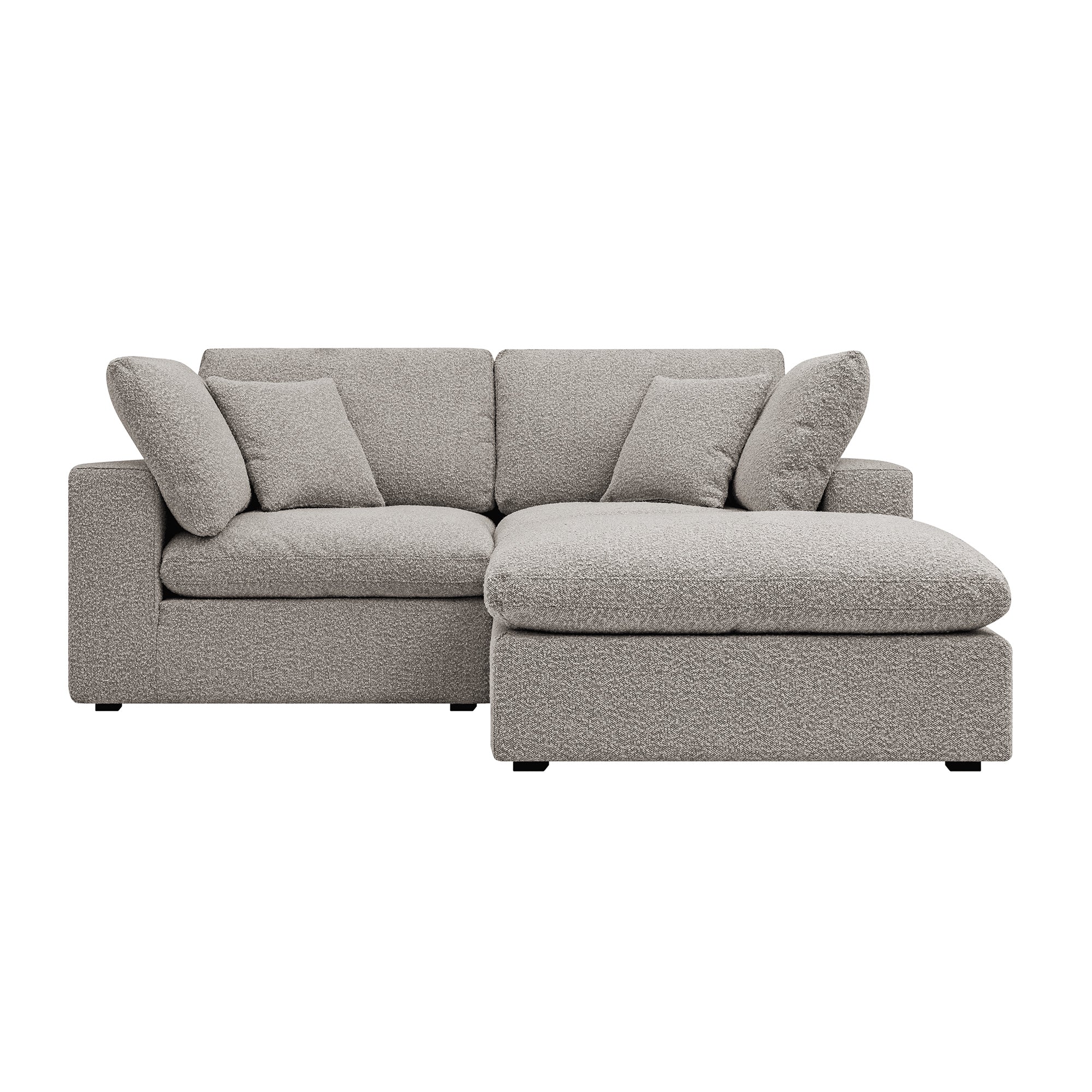 Lutyens Taupe Boucle Modular Sofa, 2-Piece Chaise