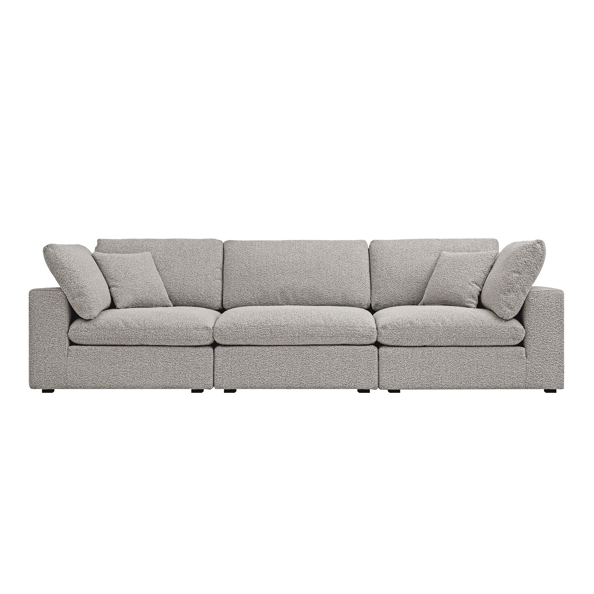 Lutyens Taupe Boucle Modular Sofa, 3-Piece