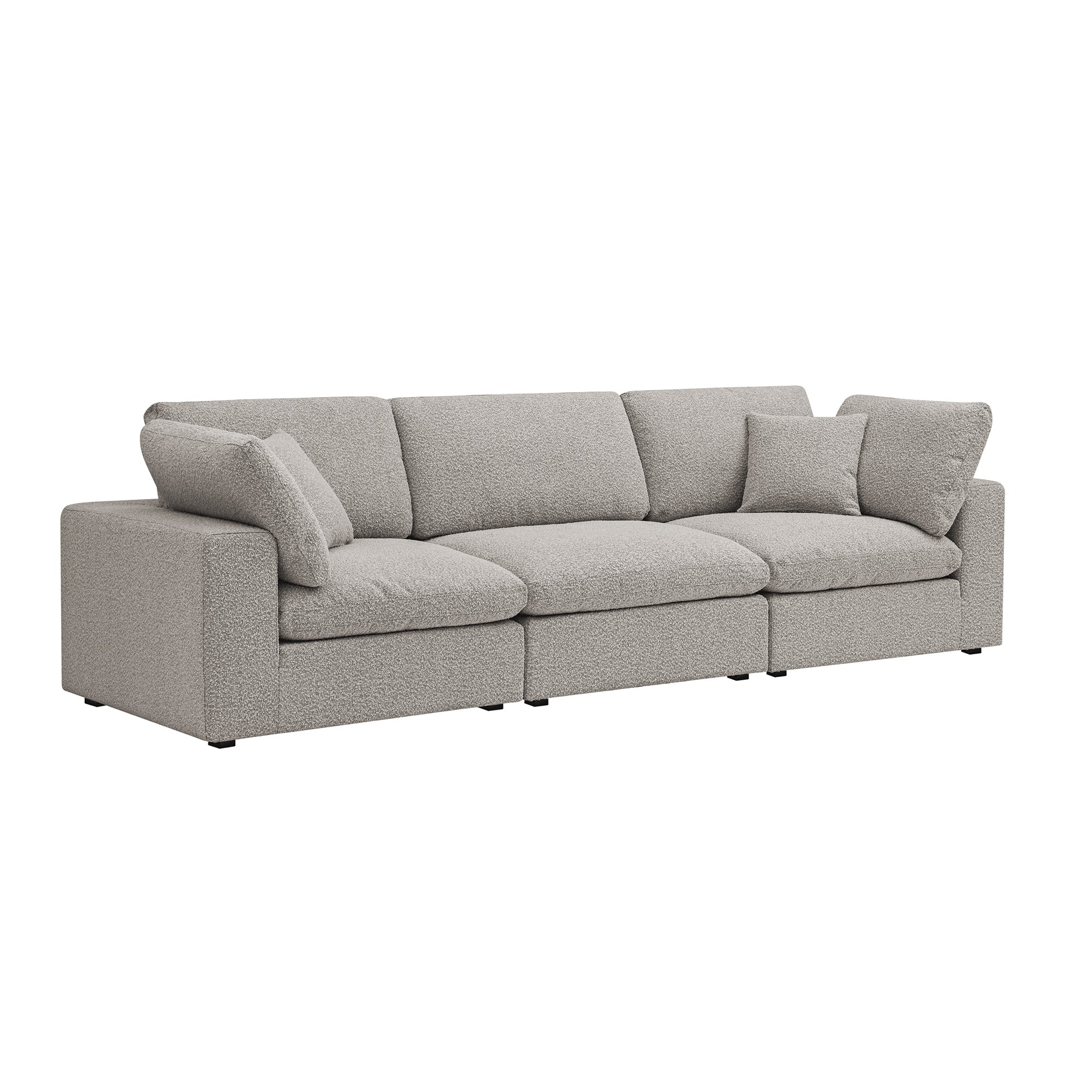 Lutyens Taupe Boucle Modular Sofa, 3-Piece