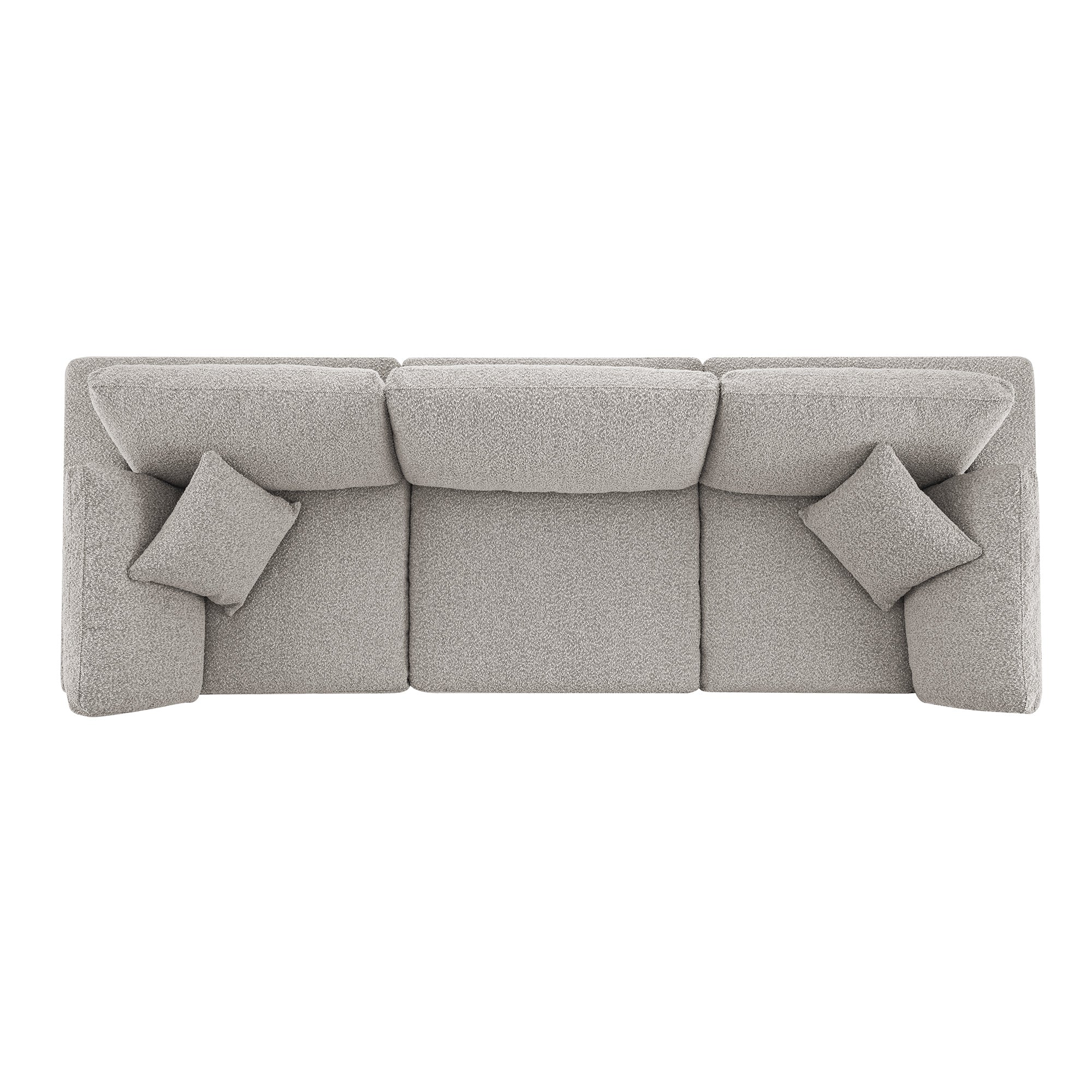 Lutyens Taupe Boucle Modular Sofa, 3-Piece