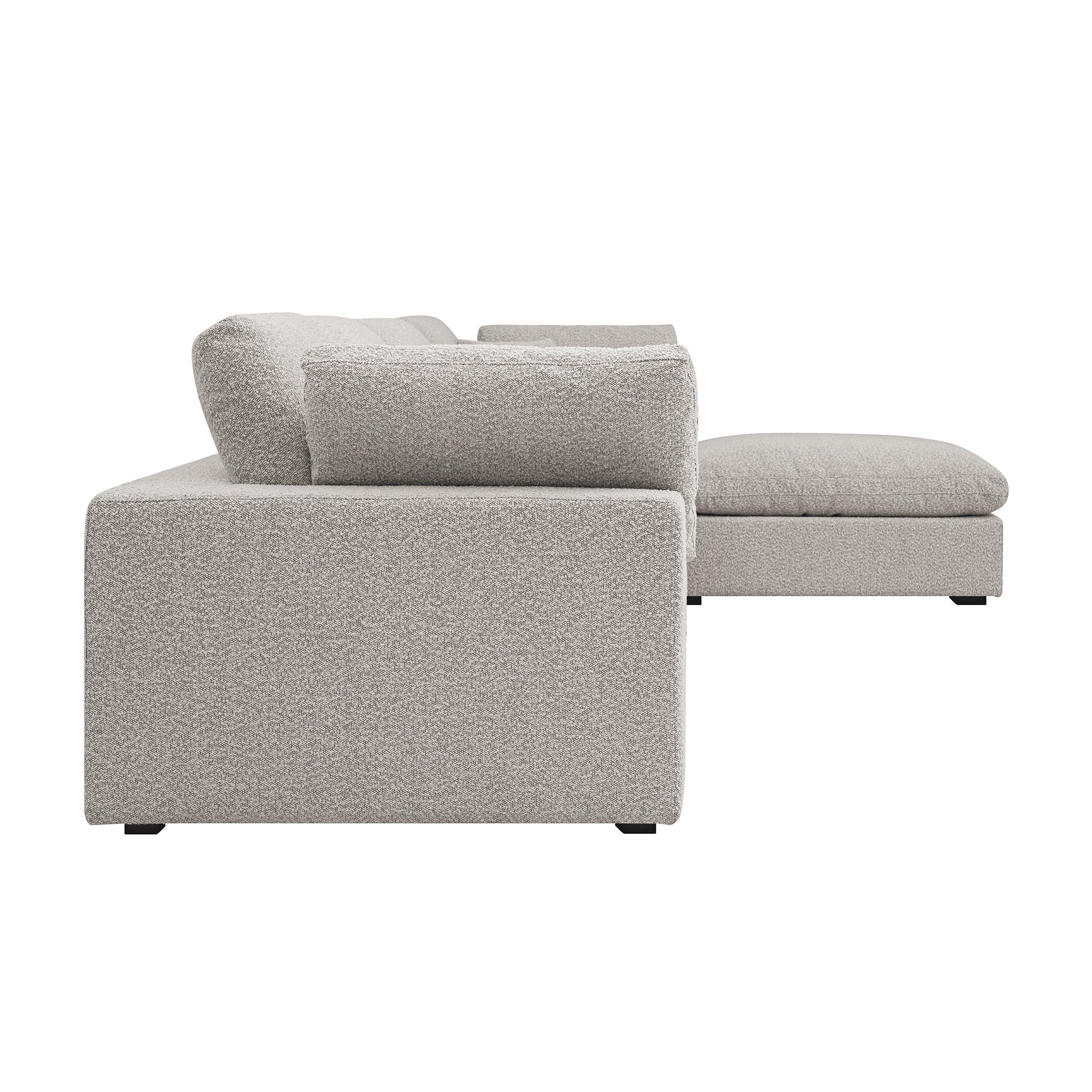 Lutyens Taupe Boucle Modular Sofa, 4-Piece Chaise