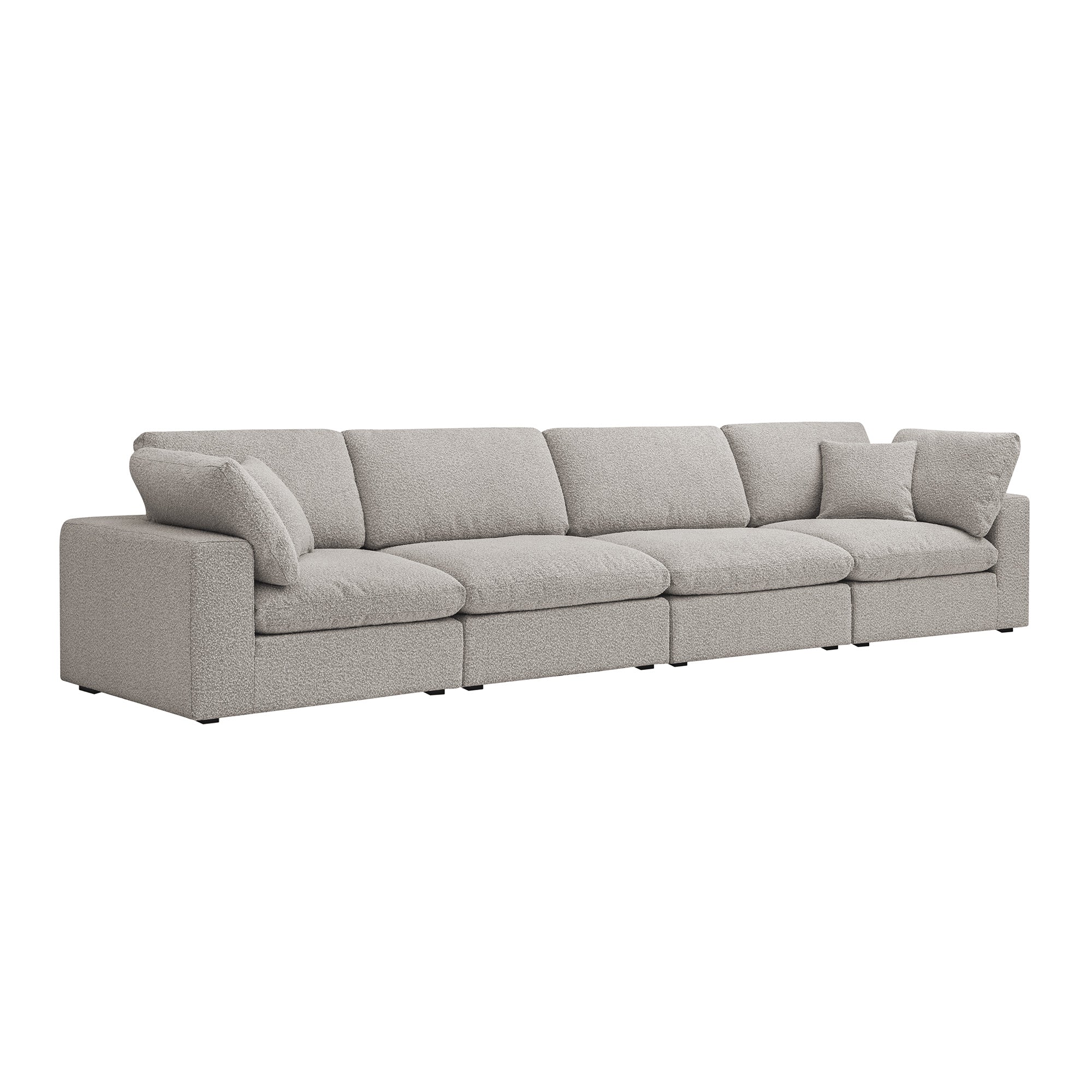 Lutyens Taupe Boucle Modular Sofa, 4-Piece