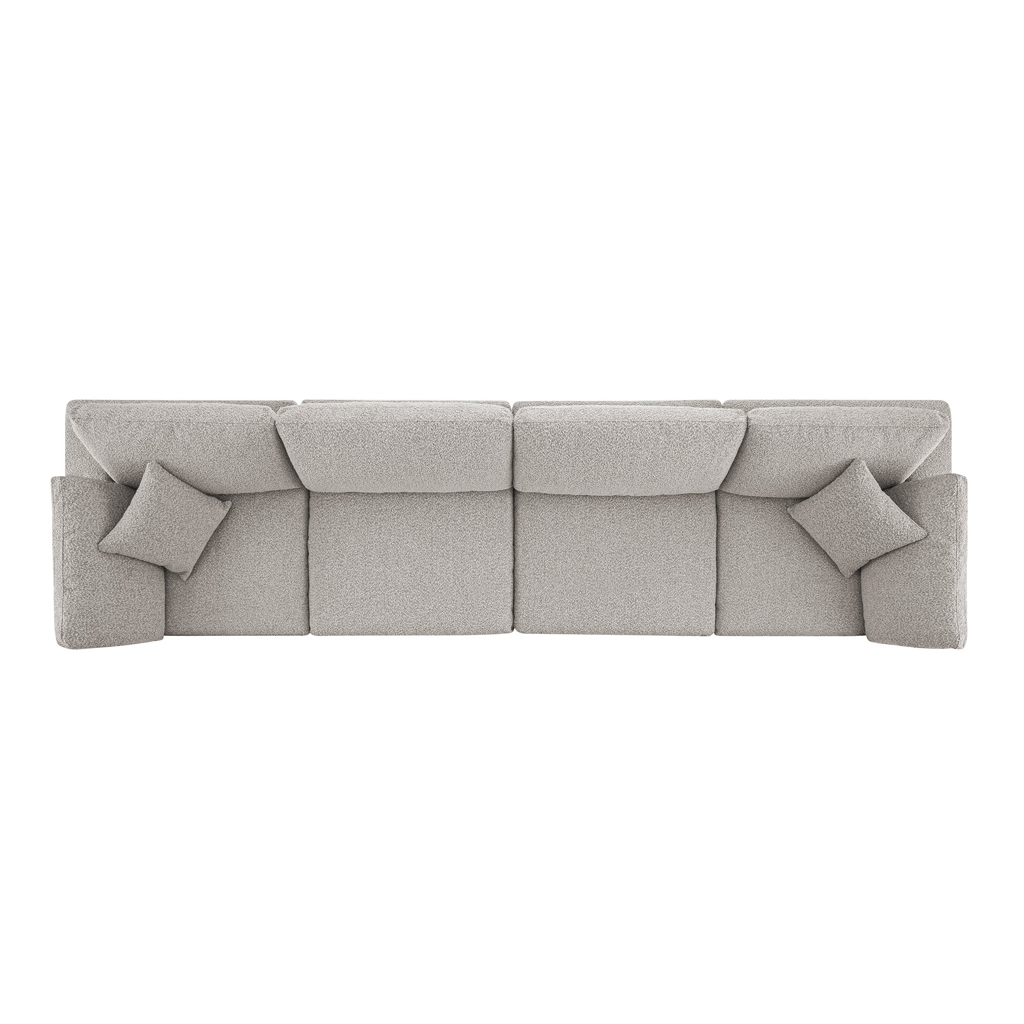 Lutyens Taupe Boucle Modular Sofa, 4-Piece