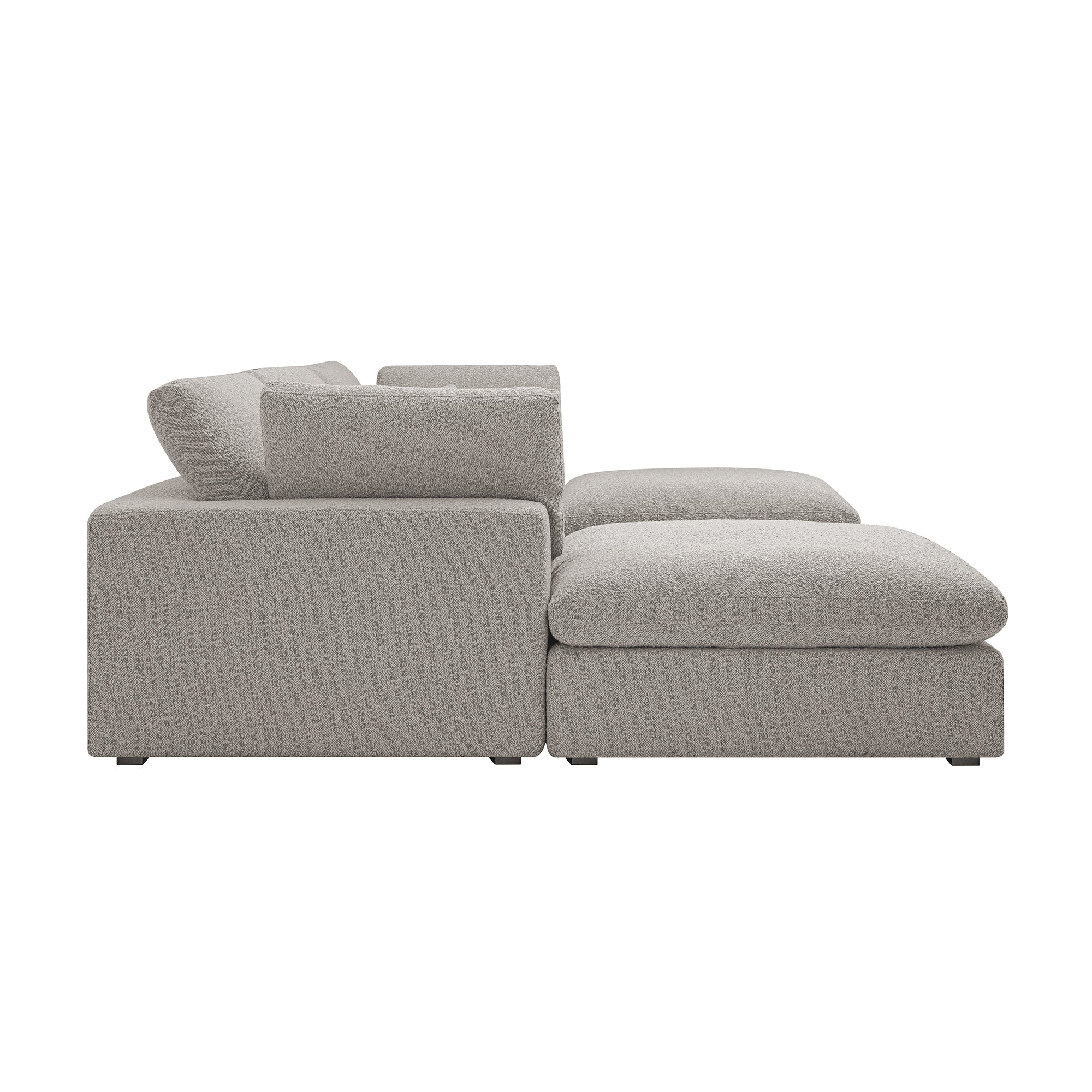 Lutyens Taupe Boucle Modular Sofa, 5-Piece U-Shape Set