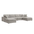 Lutyens Taupe Boucle Modular Sofa, 6-Piece U-Shape Set