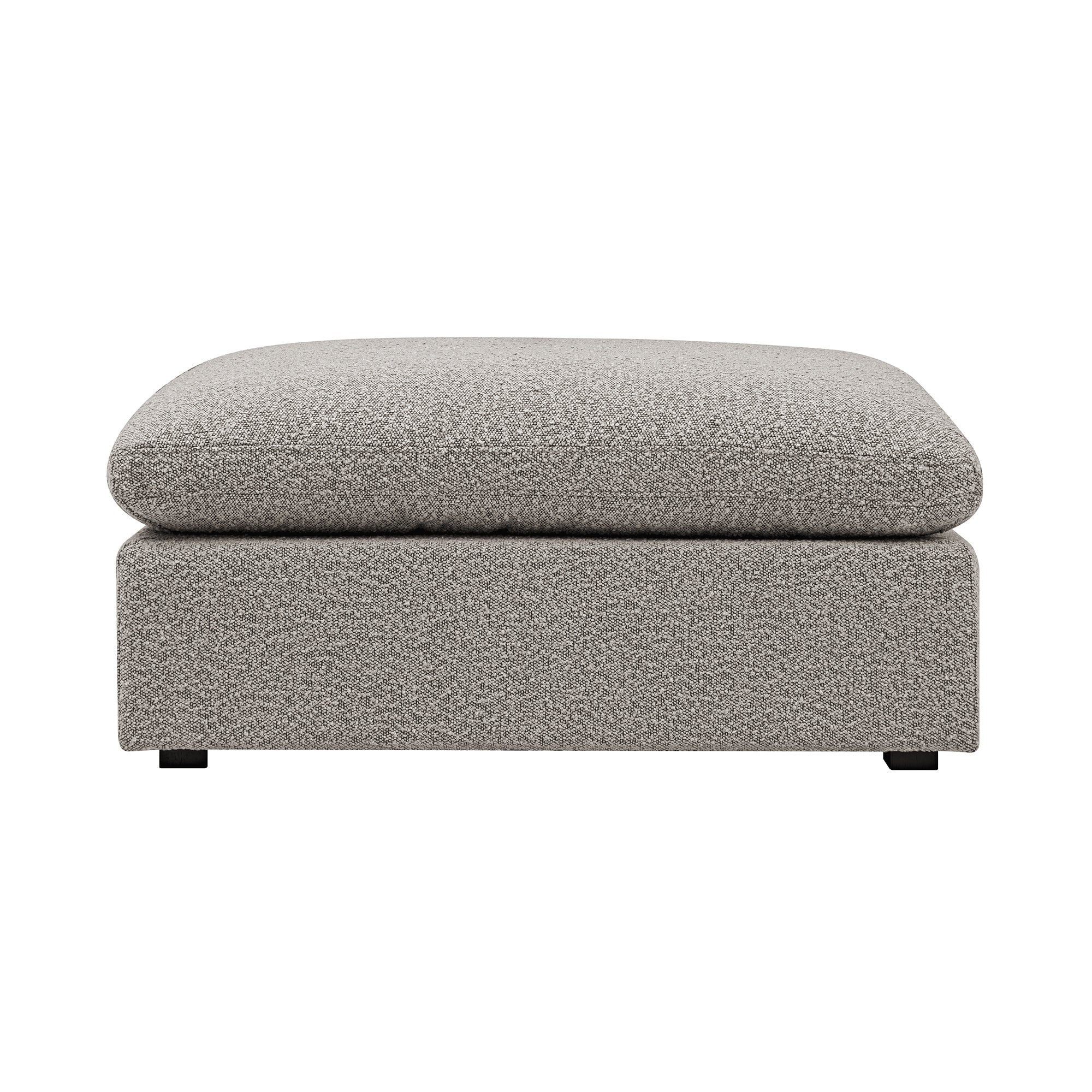 Lutyens Taupe Boucle Modular Sofa, Stool