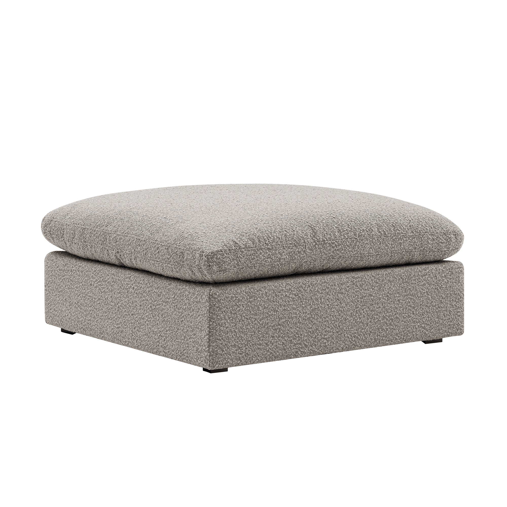 Lutyens Taupe Boucle Modular Sofa, Stool