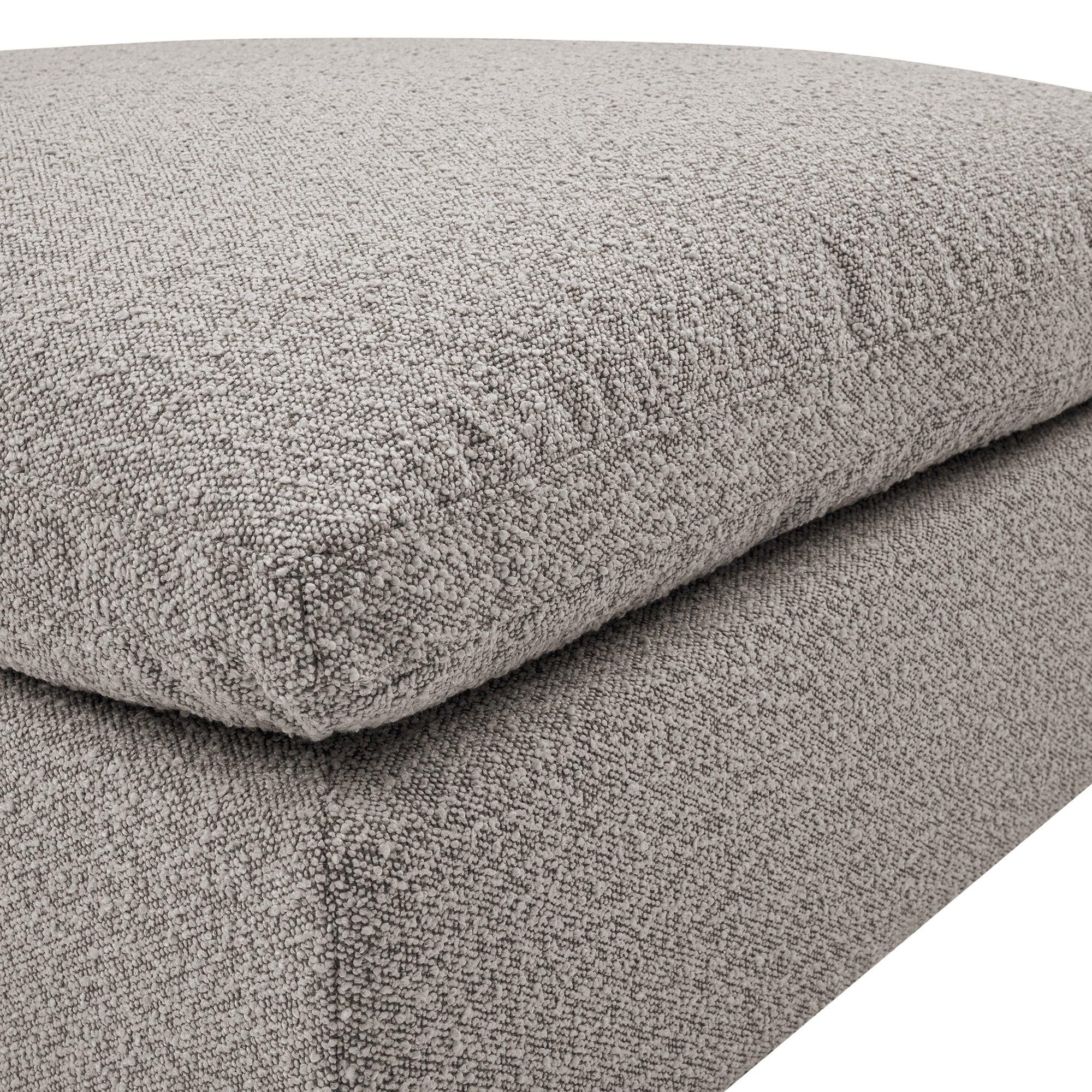 Lutyens Taupe Boucle Modular Sofa, Stool