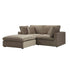 Lutyens Taupe Velvet Modular Sofa, 2-Piece Chaise