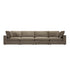 Lutyens Taupe Velvet Modular Sofa, 4-Piece