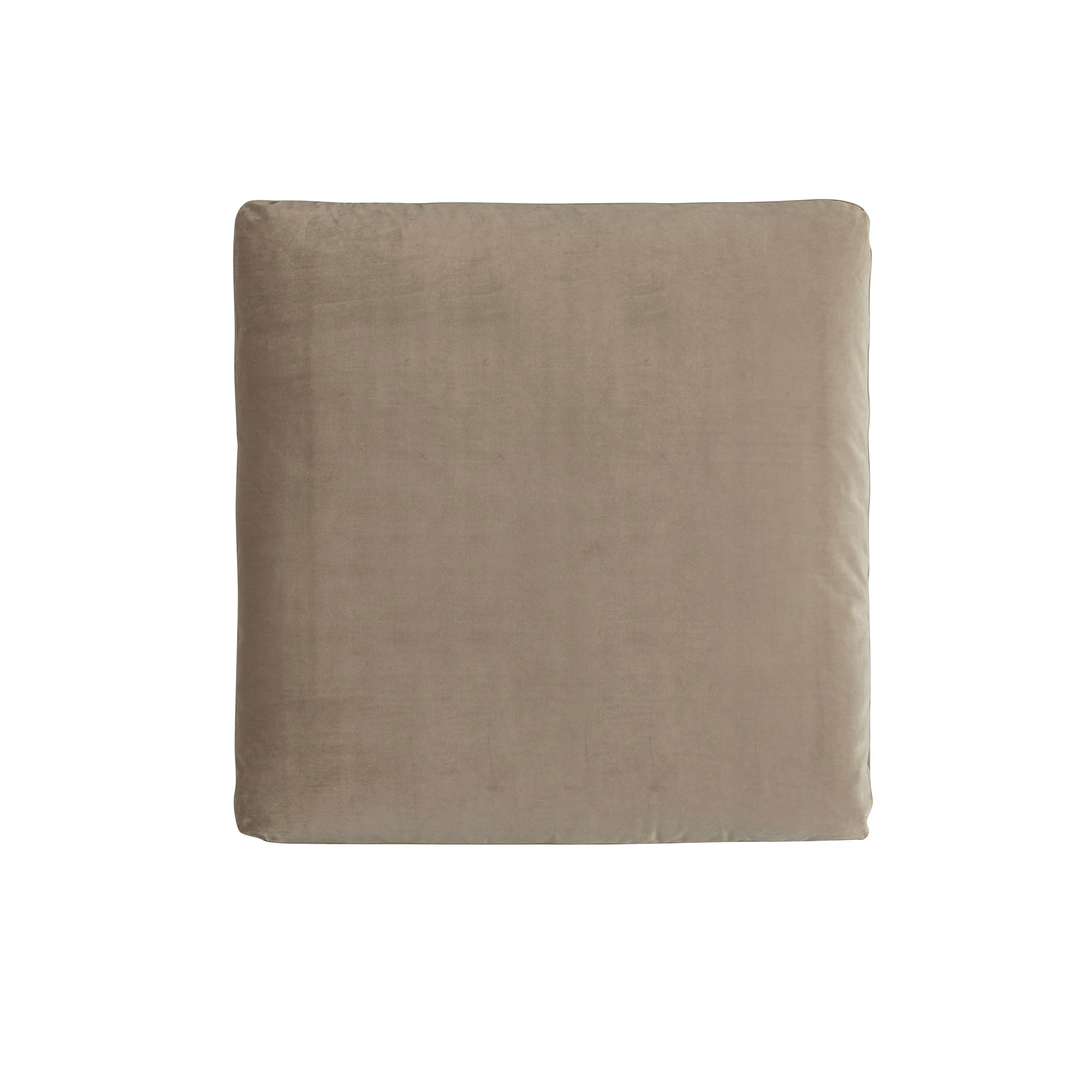 Lutyens Taupe Velvet Modular Sofa, Stool