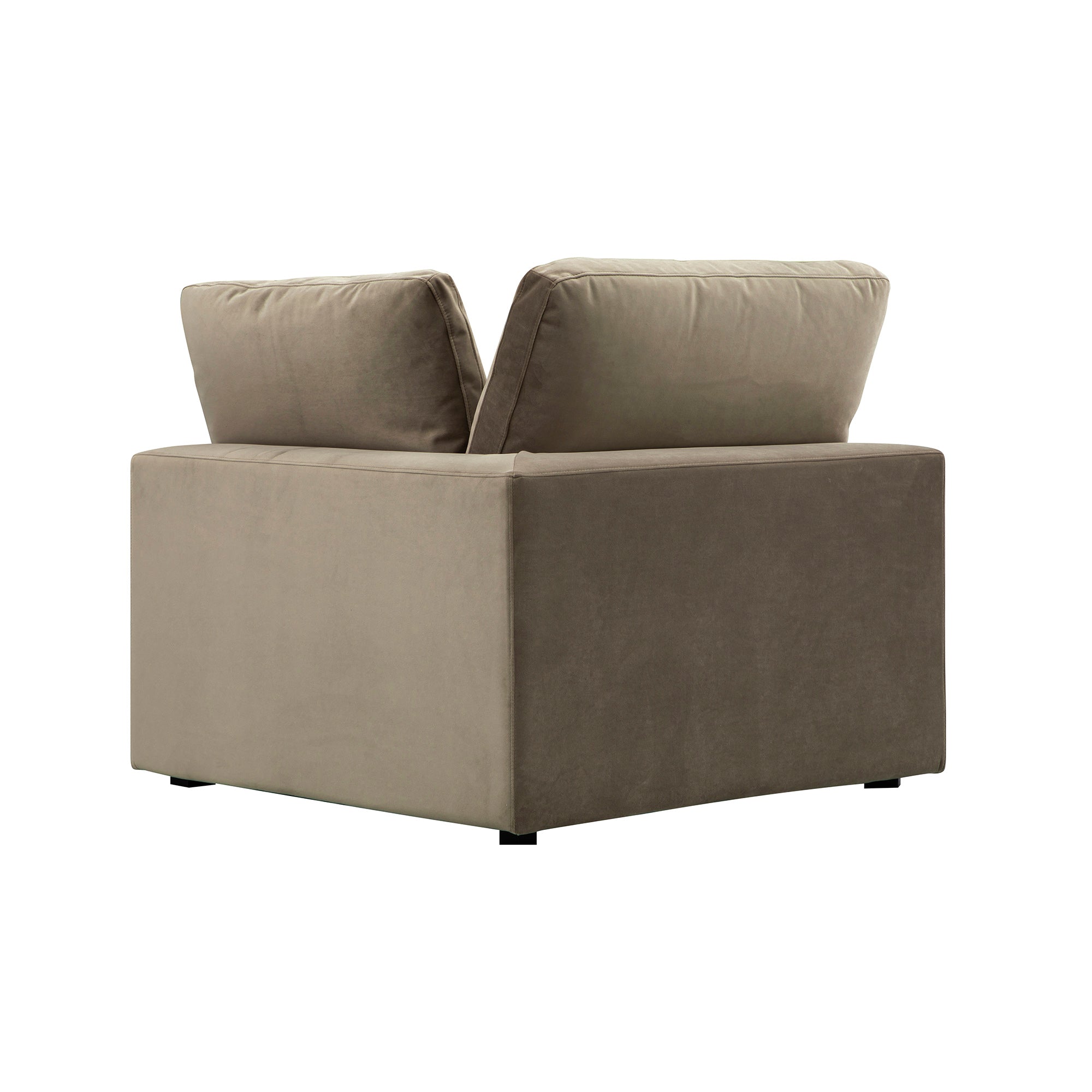 Lutyens Taupe Velvet Modular Sofa, Corner Unit