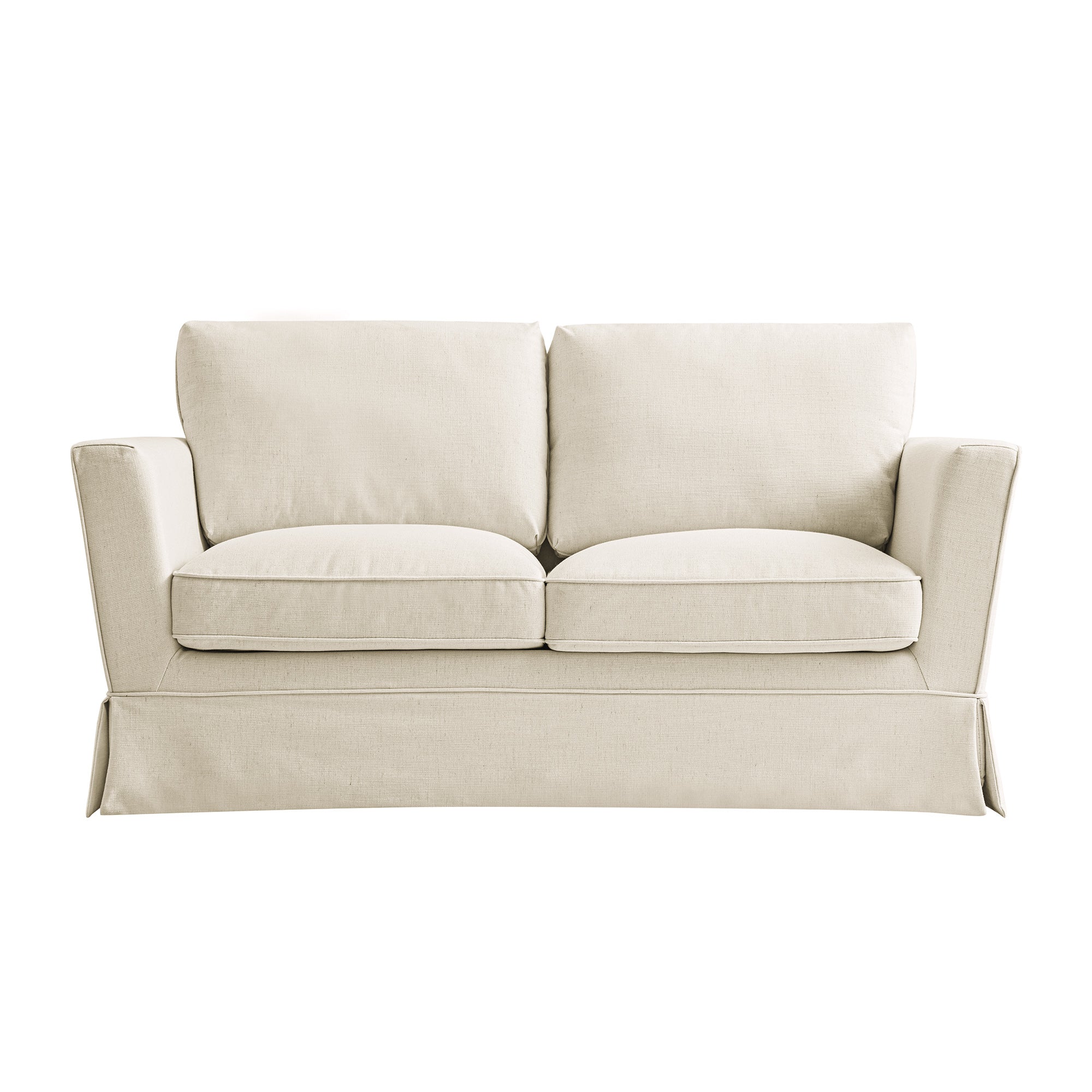 Fitz Skirted 2-Seater Sofa, Oatmeal Linen Blend