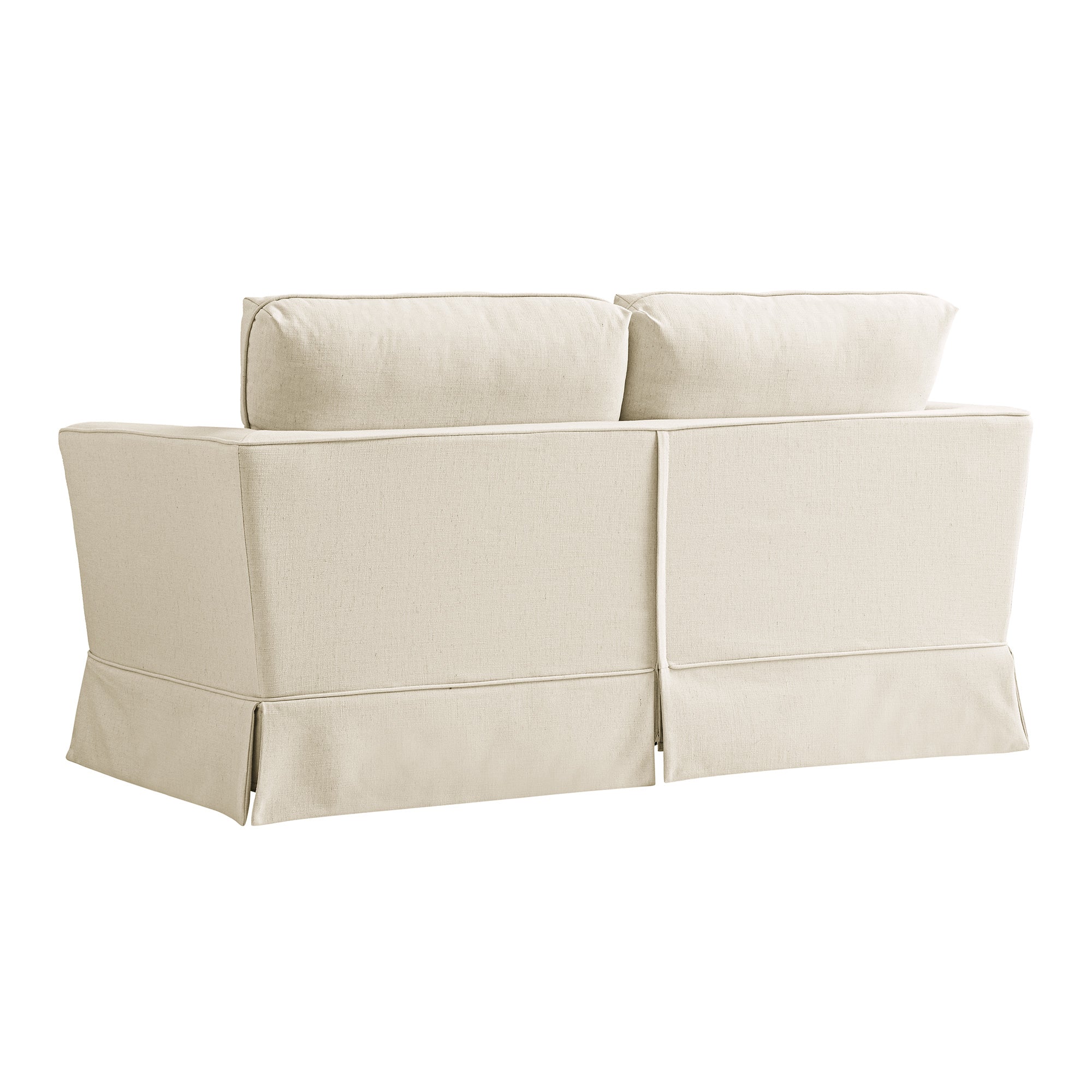 Fitz Skirted 2-Seater Sofa, Oatmeal Linen Blend