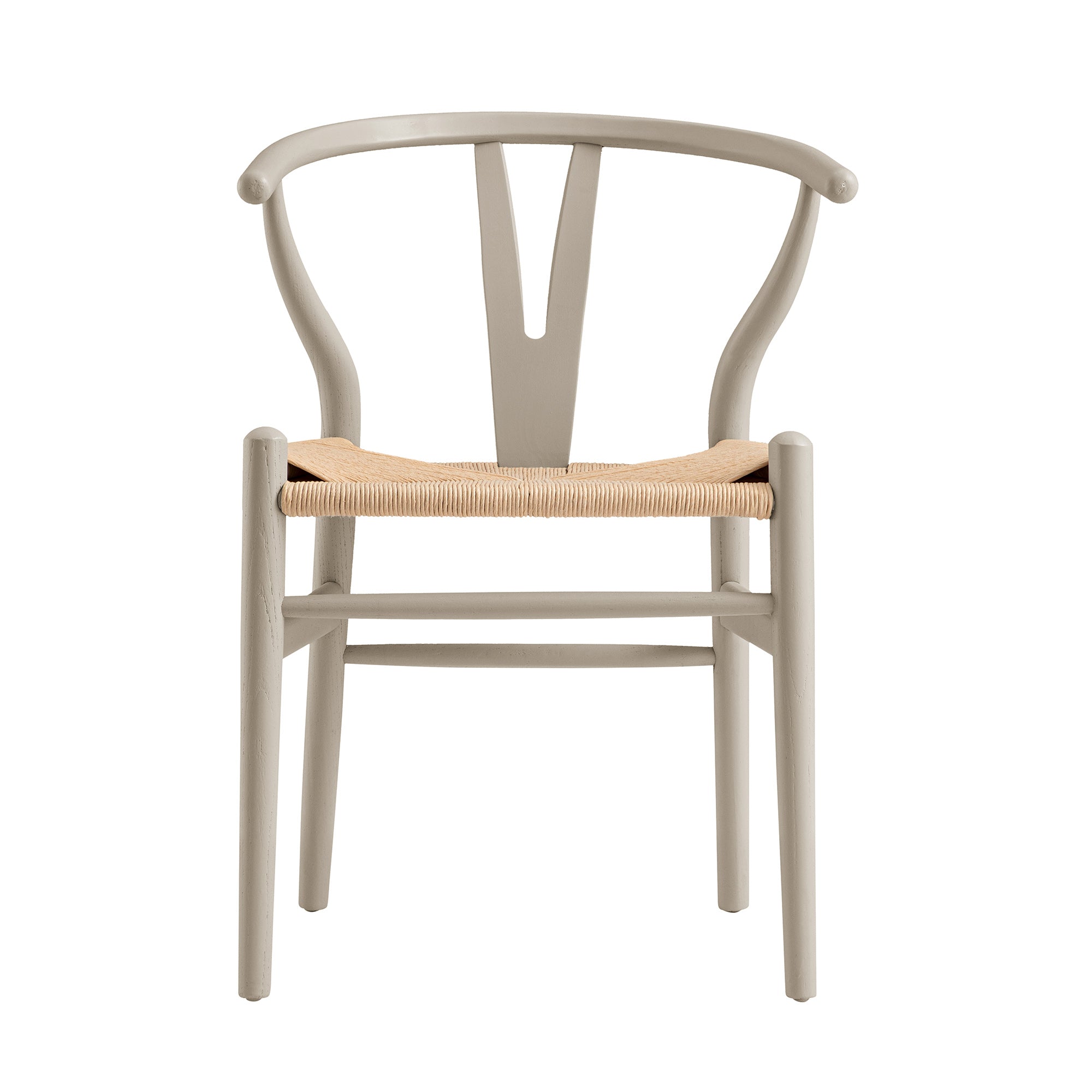 Hansel Wooden Natural Weave Dining Chair, Light Taupe Colour Frame