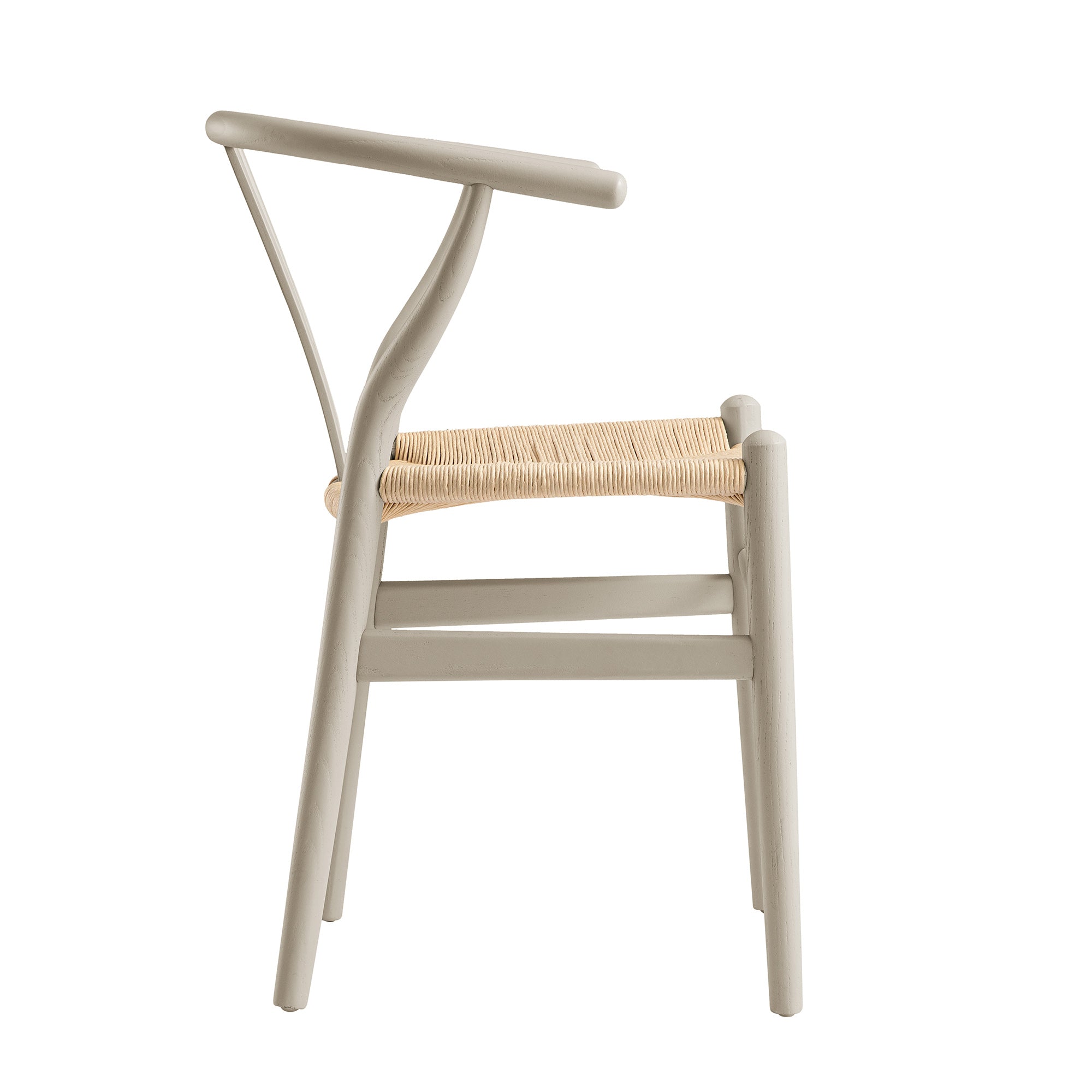 Hansel Wooden Natural Weave Dining Chair, Light Taupe Colour Frame