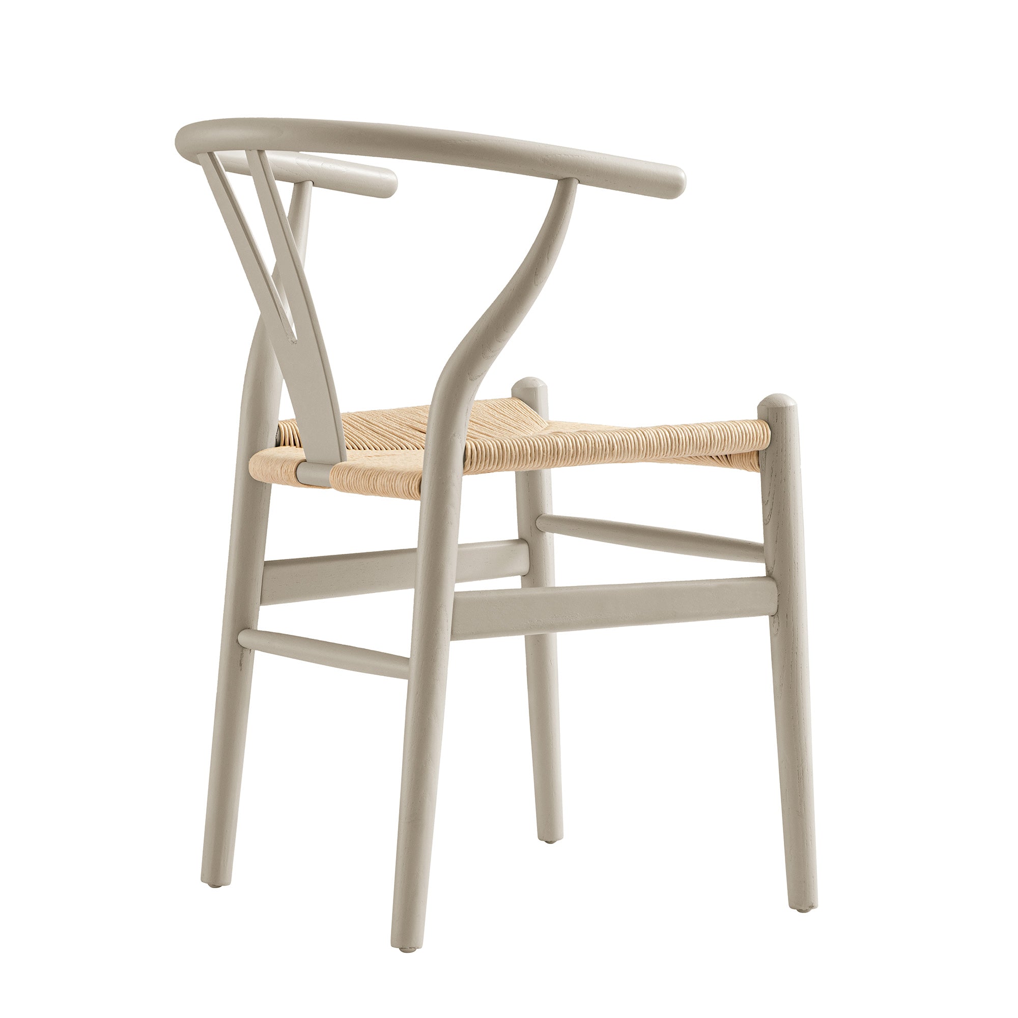 Hansel Wooden Natural Weave Dining Chair, Light Taupe Colour Frame