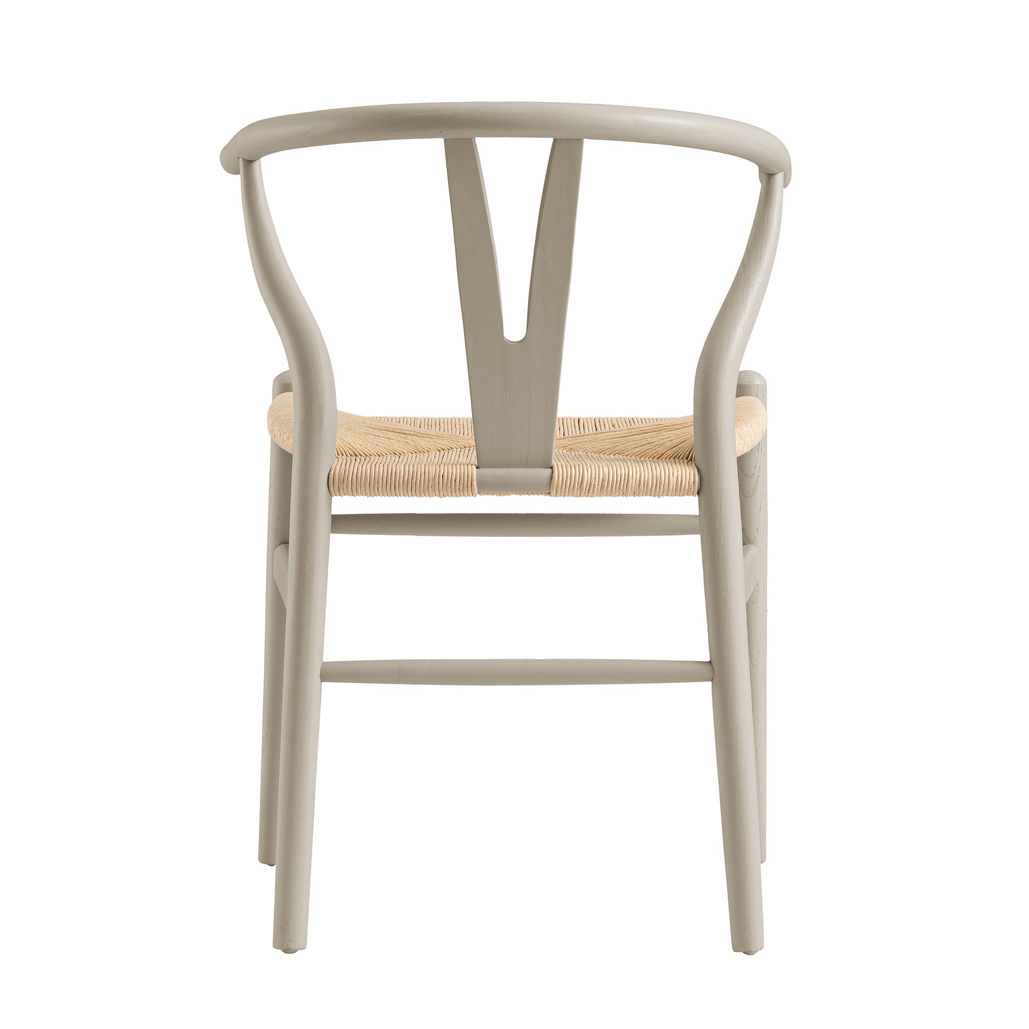 Hansel Wooden Natural Weave Dining Chair, Light Taupe Colour Frame