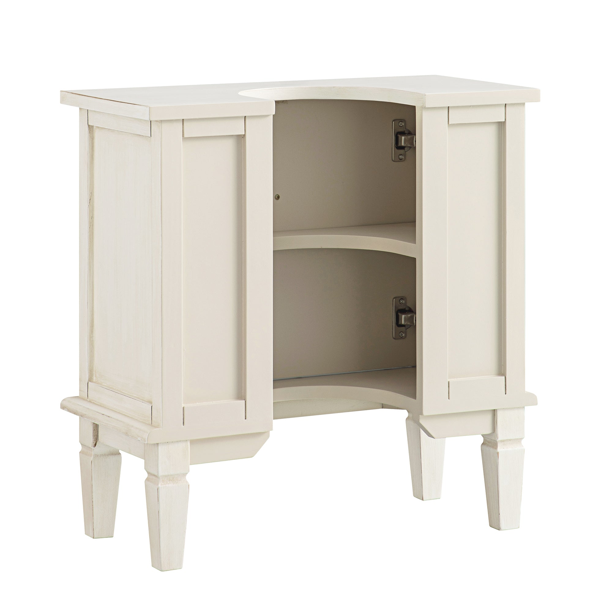 Chantilly Whitewashed Carved Bathroom Undersink Unit