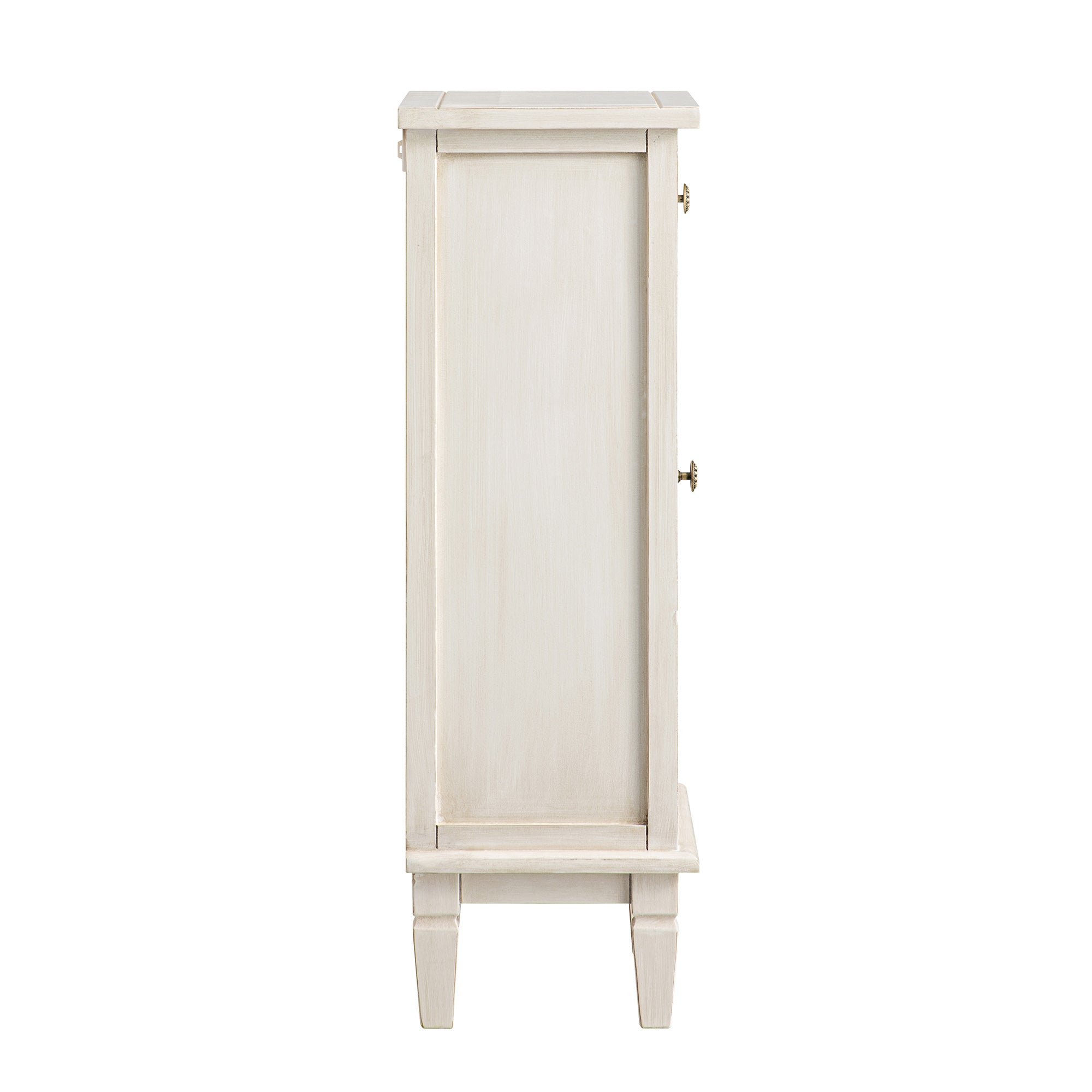 Chantilly Whitewashed Carved Bathroom Cupboard