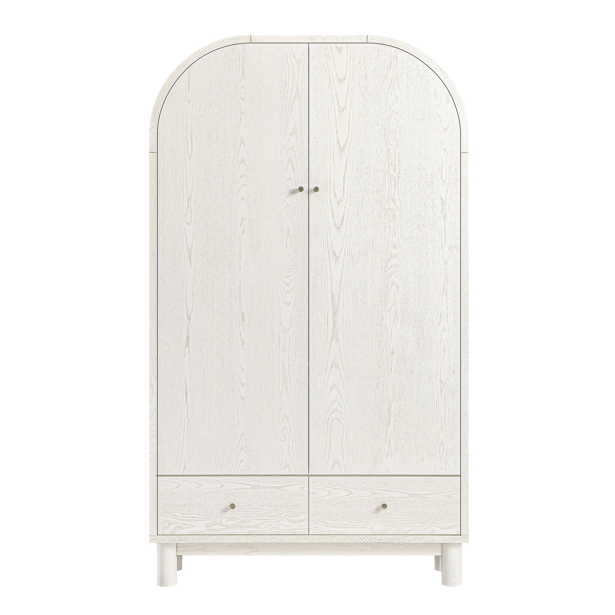 Maude Large Storage Cabinet, Washed White Ash