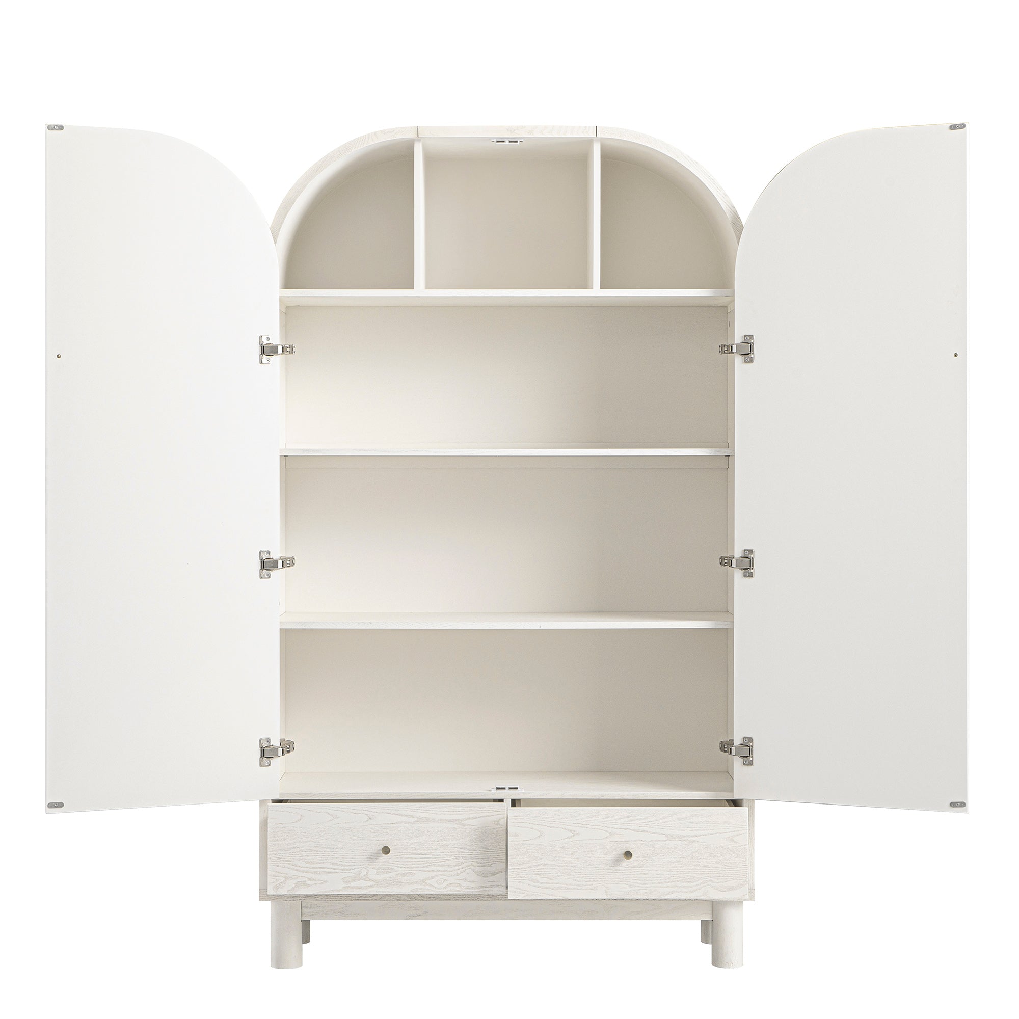 Maude Large Storage Cabinet, Washed White Ash