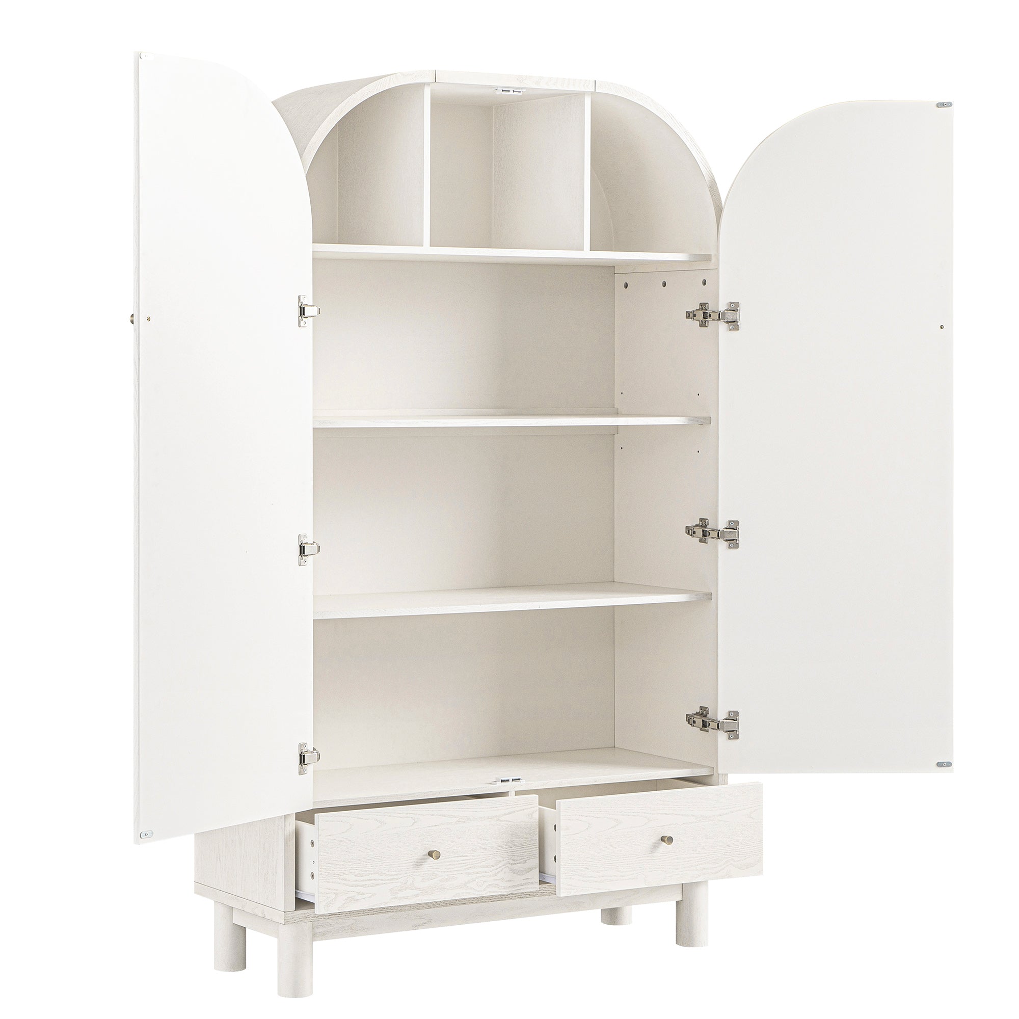 Maude Large Storage Cabinet, Washed White Ash