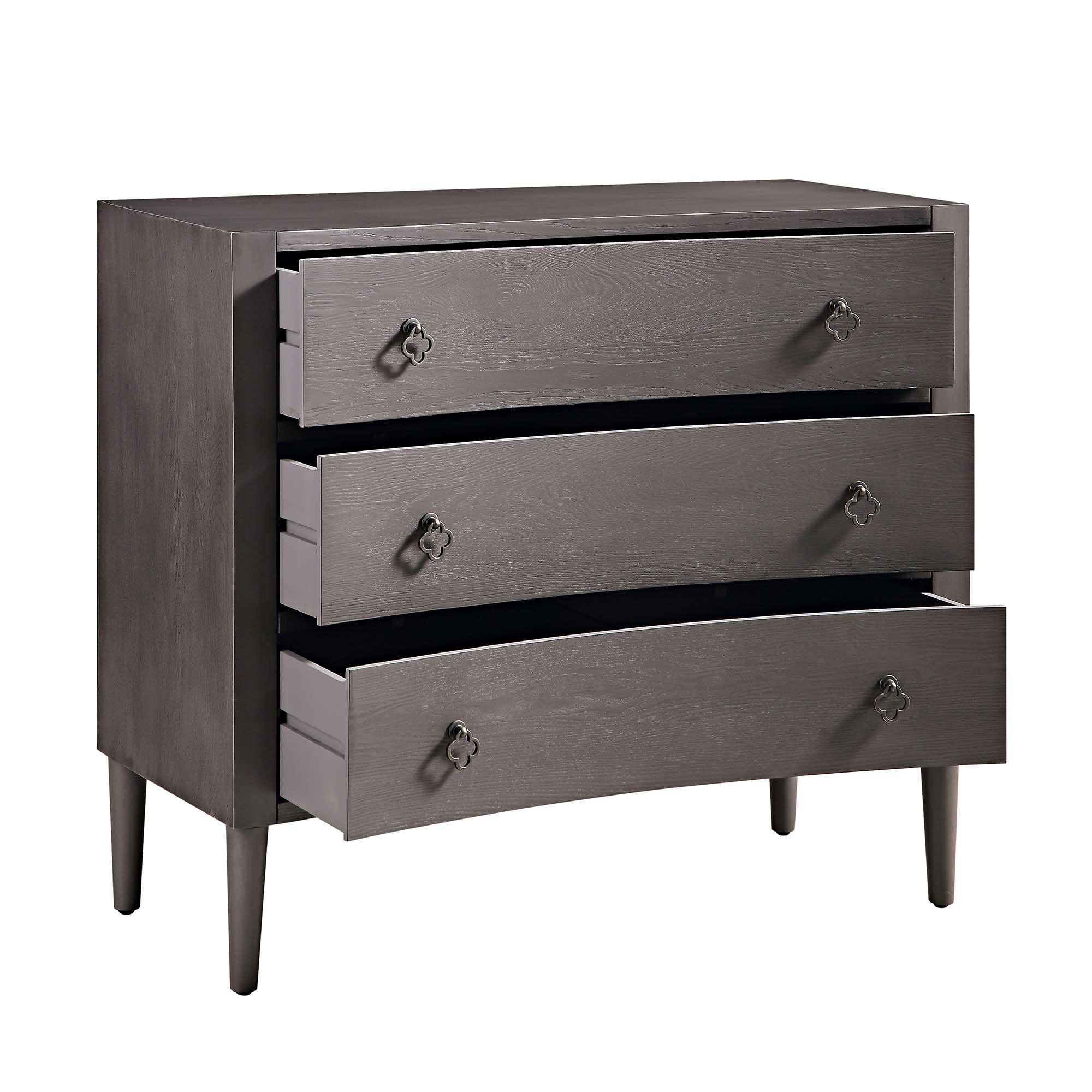 Thalia Concave Chest of Drawers, Silver Oak