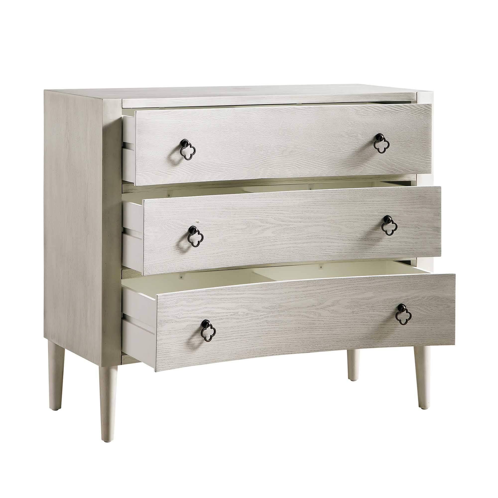 Thalia Concave Chest of Drawers, Washed White