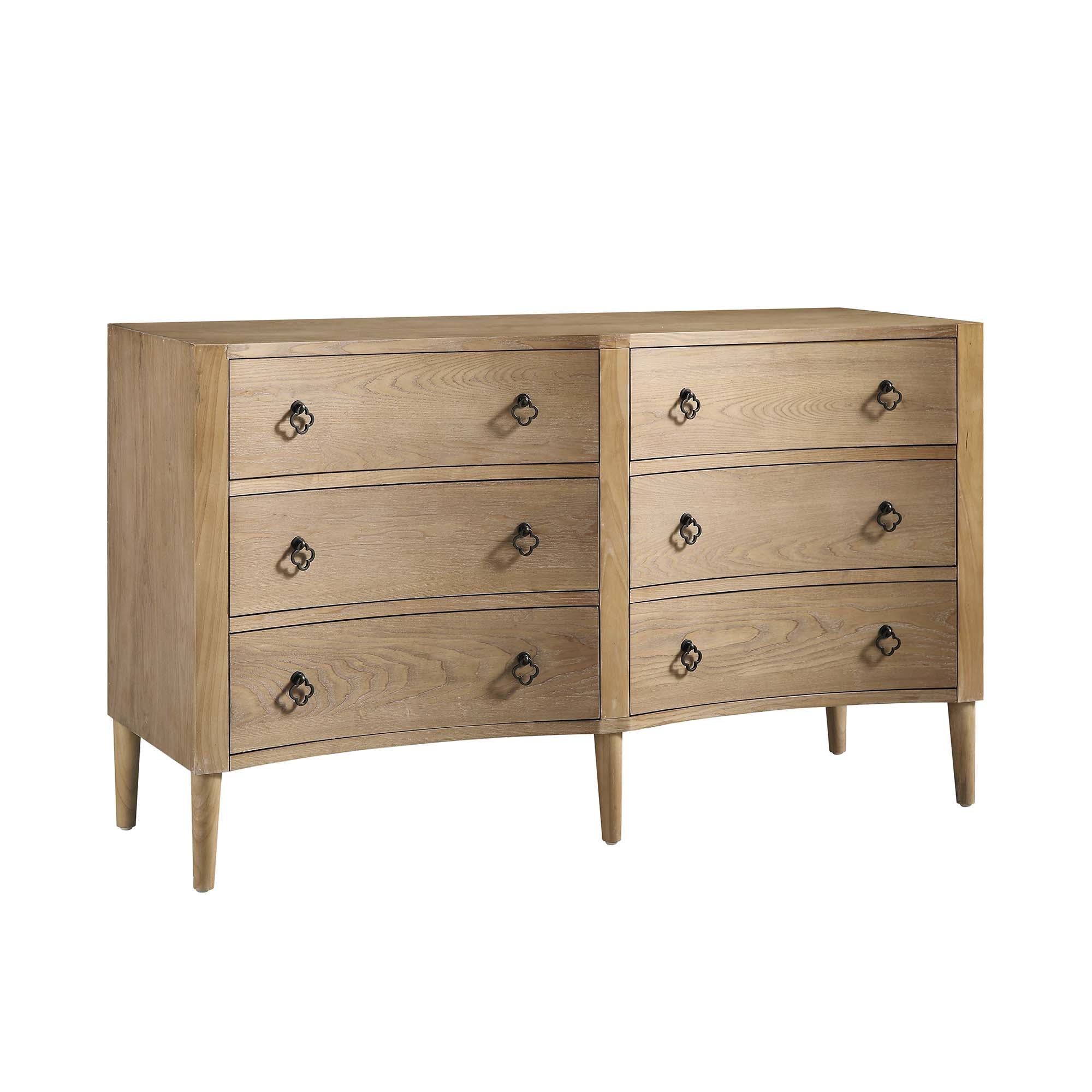 Thalia Concave Double Chest of Drawers, Natural