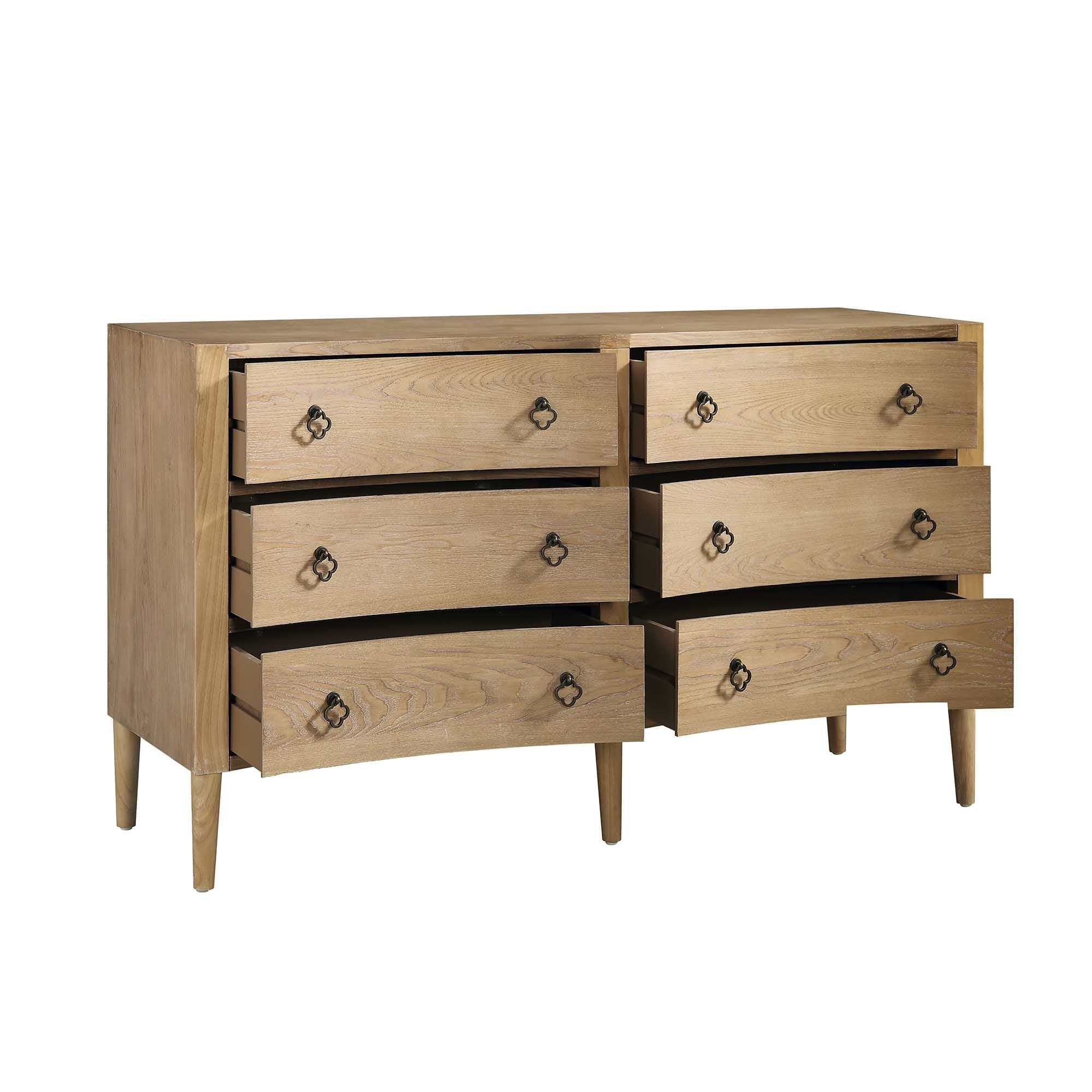 Thalia Concave Double Chest of Drawers, Natural