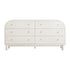 Maude Chest of 6 Drawers, Washed White Ash with Raffia